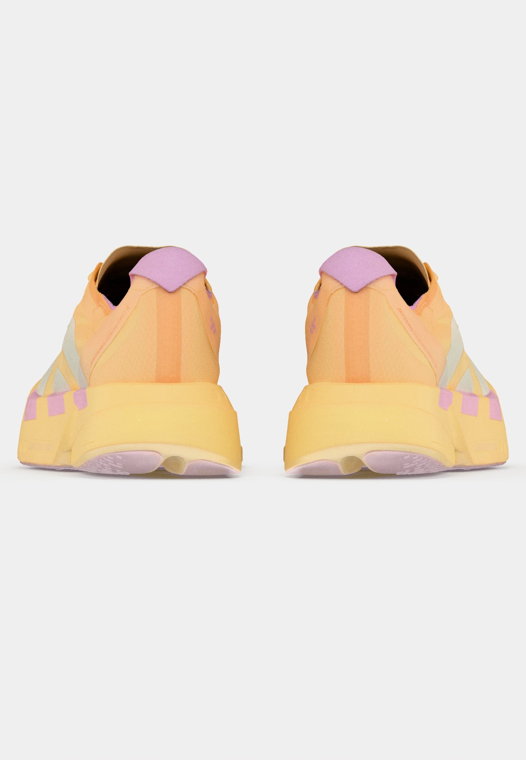 ADIZERO ADIOS PRO 4 - Road running shoes - ice tangerine/ice gold-coloured metallic/bliss lilac