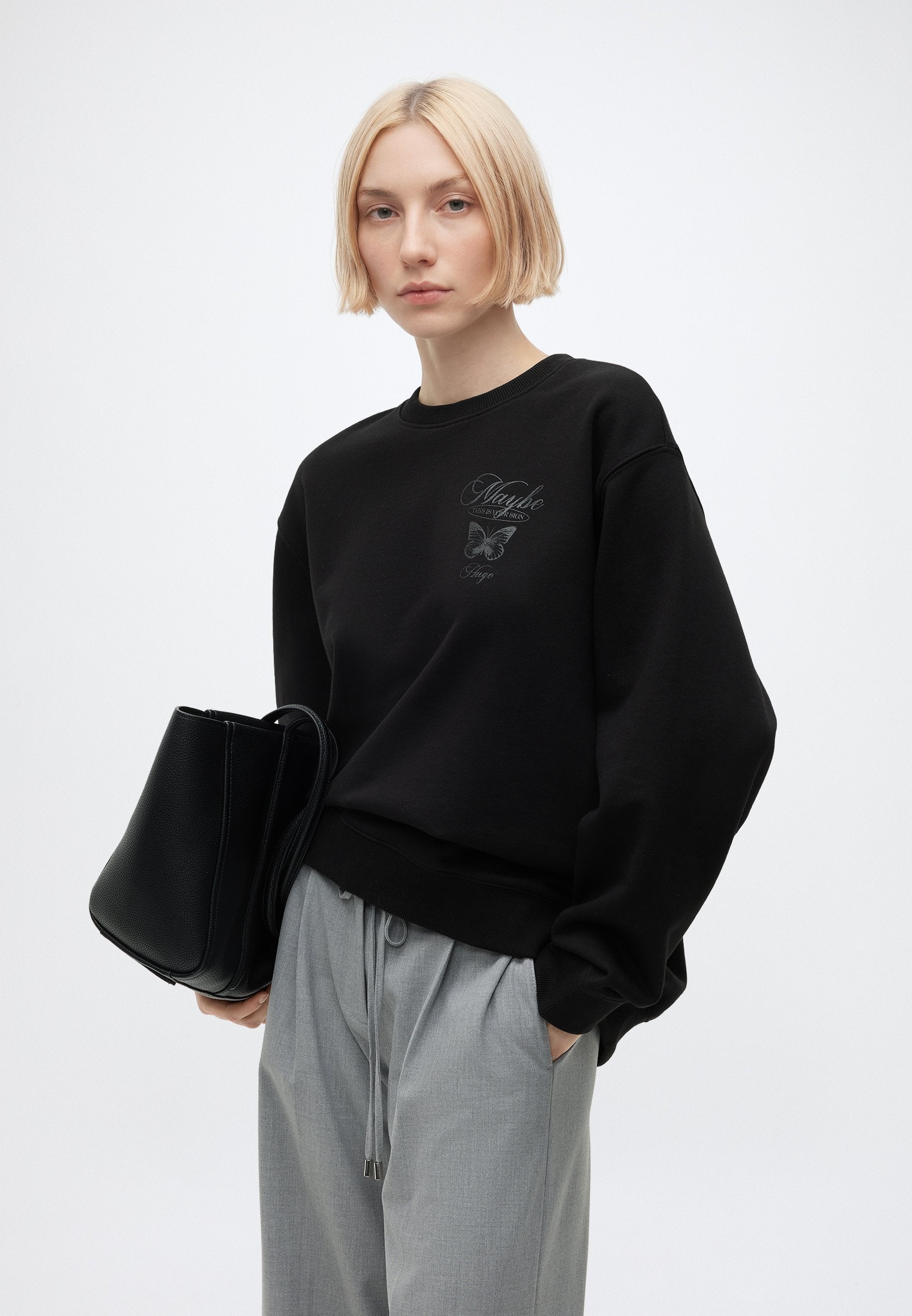 CLASSIC CREW - Sweatshirt - black