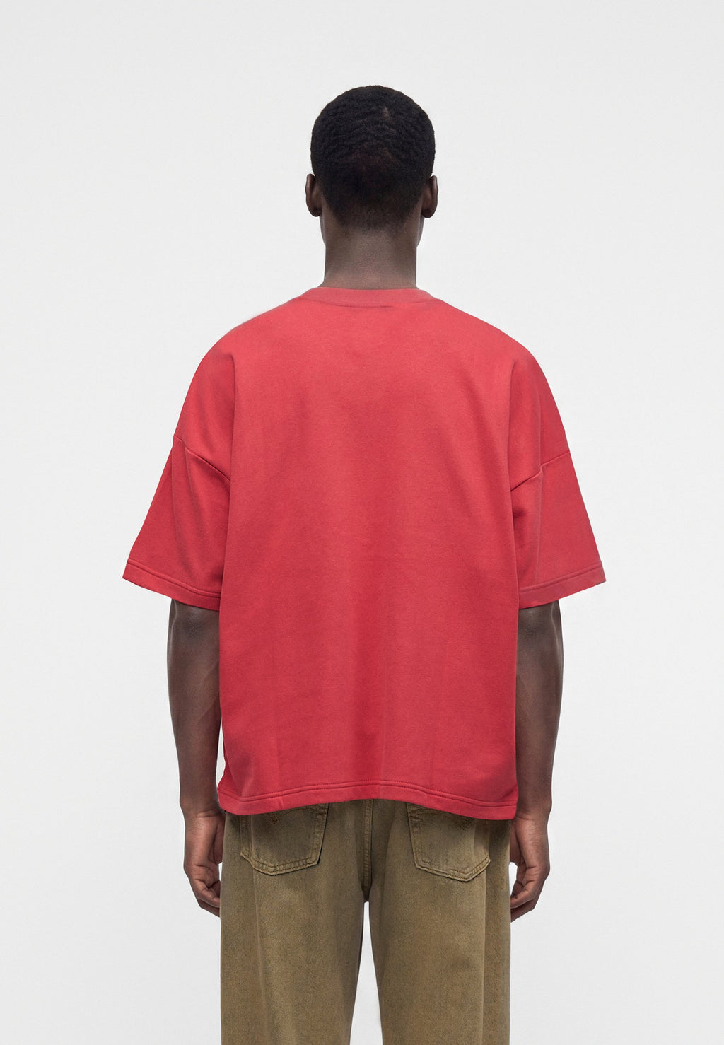 LOGO CROP CREW - Print T-shirt - faded red