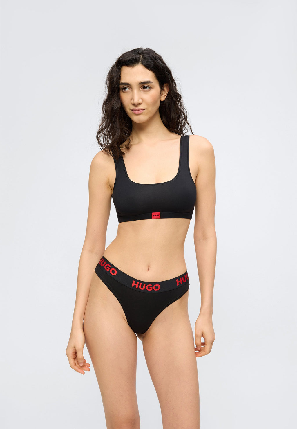 SIGNATURE UNPADDED BRALETTE - Bustier - black