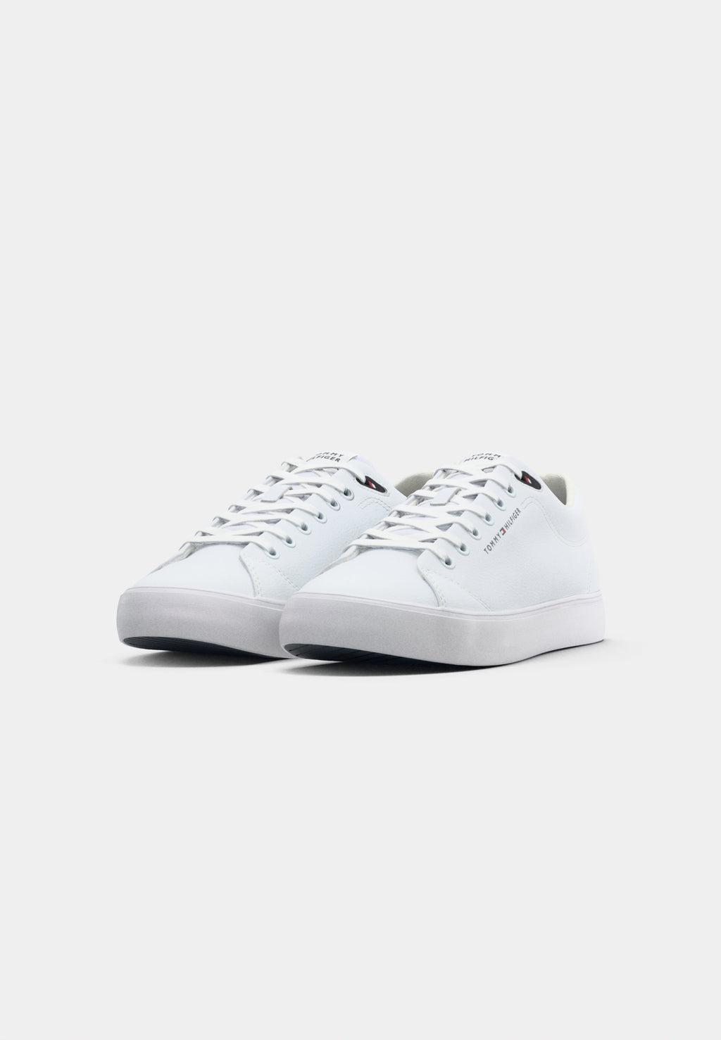 LOGO TRAINERS WITH LEATHER - Trainers - white