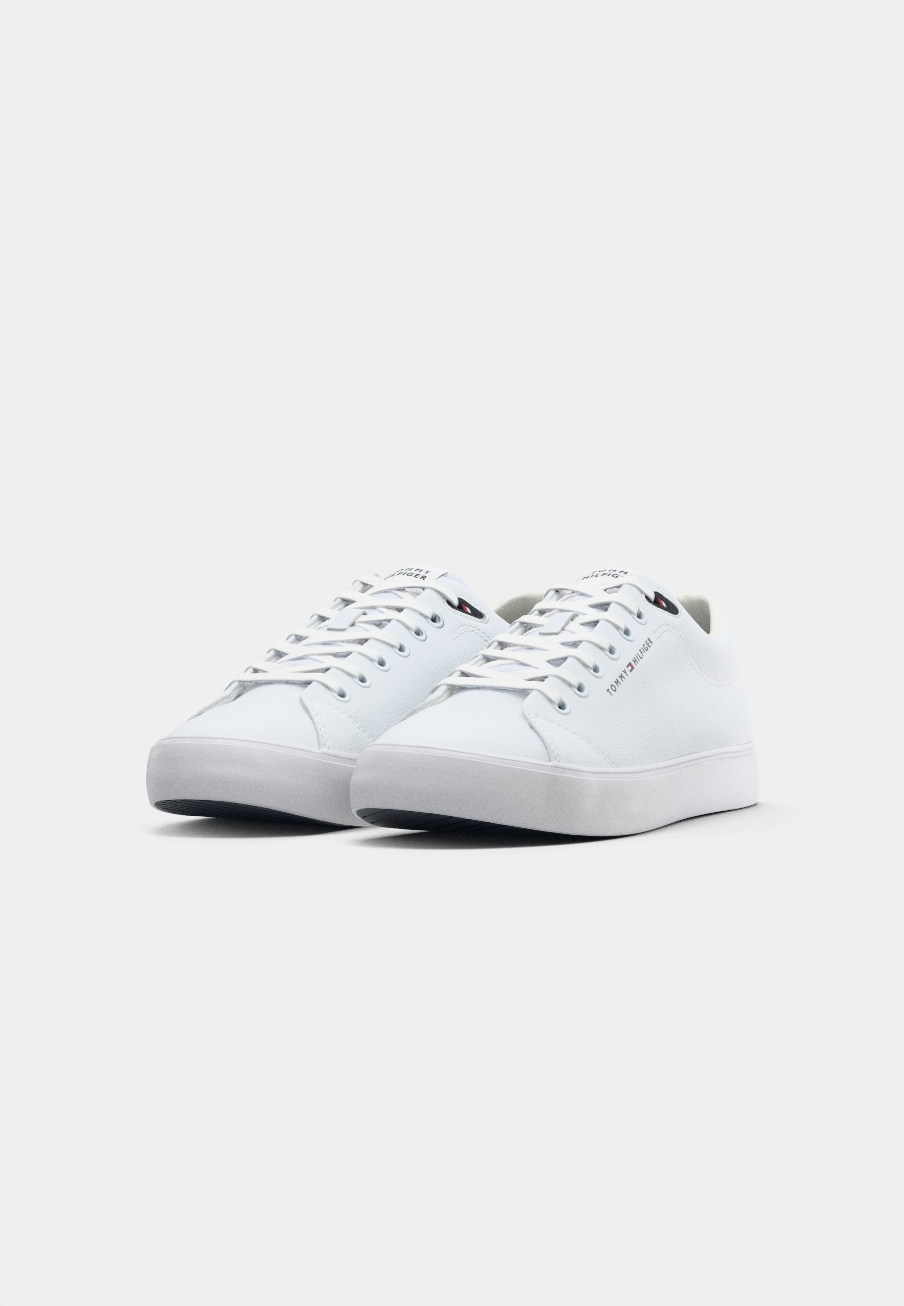 LOGO TRAINERS WITH LEATHER - Trainers - white
