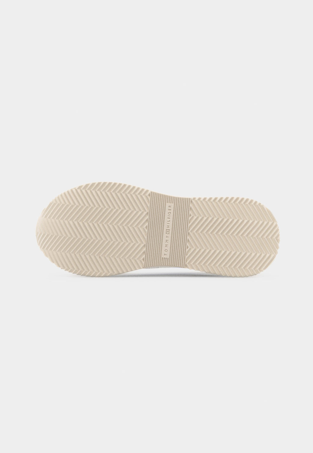 TH MONOGRAM LEATHER MIXED TEXTURE TRAINERS - Trainers - white/ecru