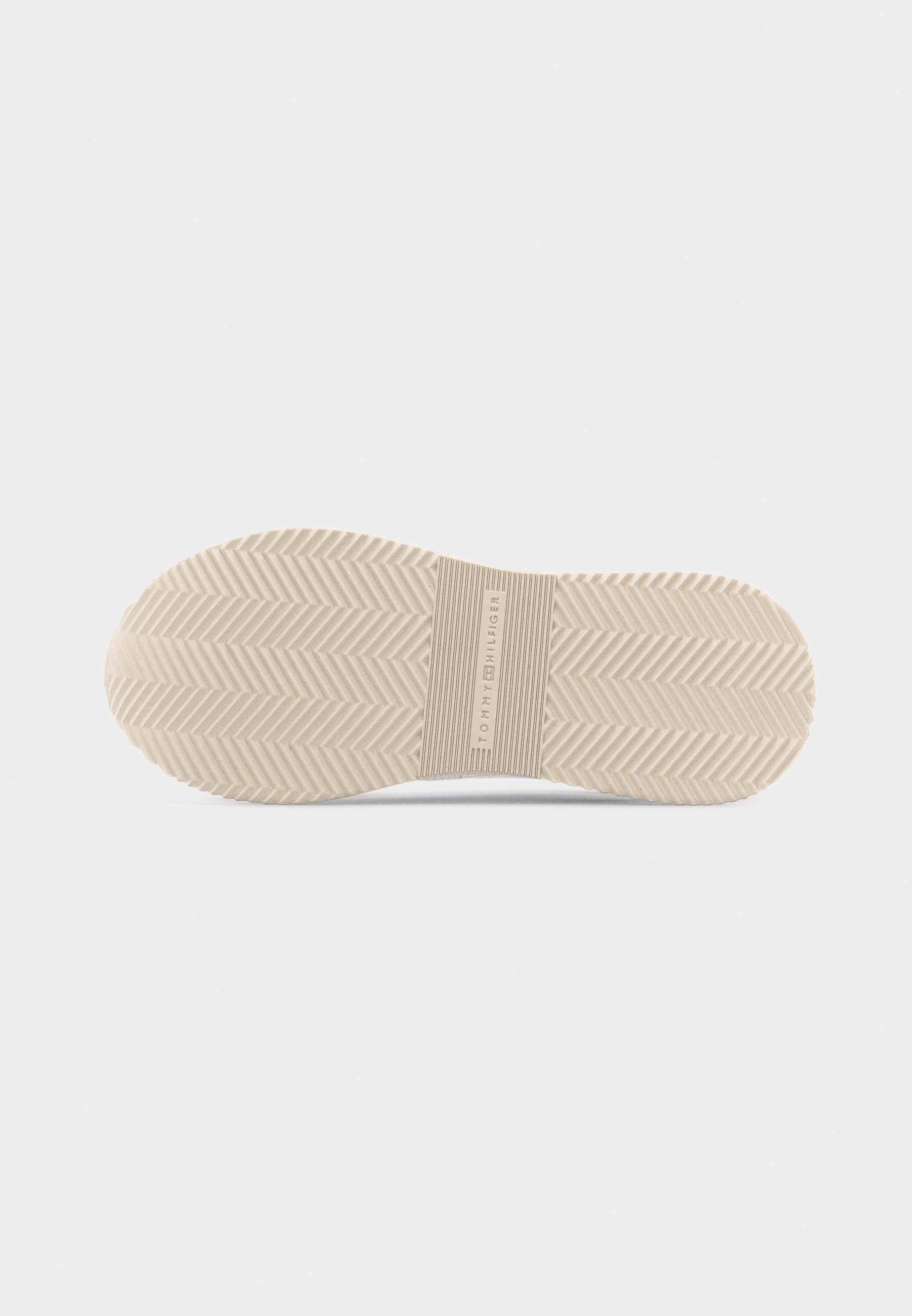 TH MONOGRAM LEATHER MIXED TEXTURE TRAINERS - Trainers - white/ecru