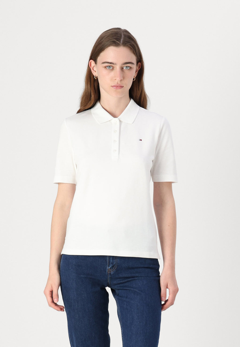 Polo yaka tişört - optik beyaz