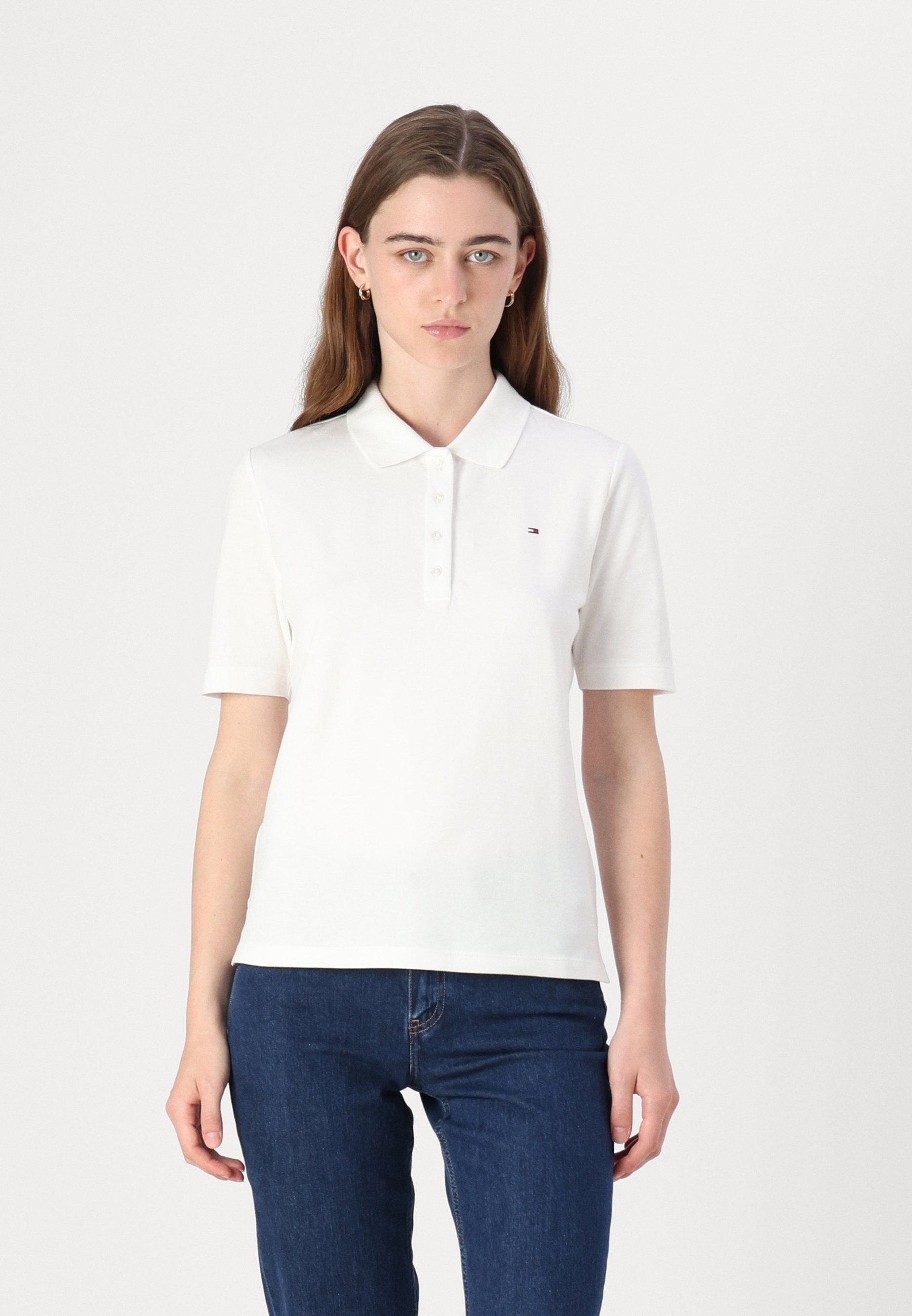 Polo yaka tişört - optik beyaz
