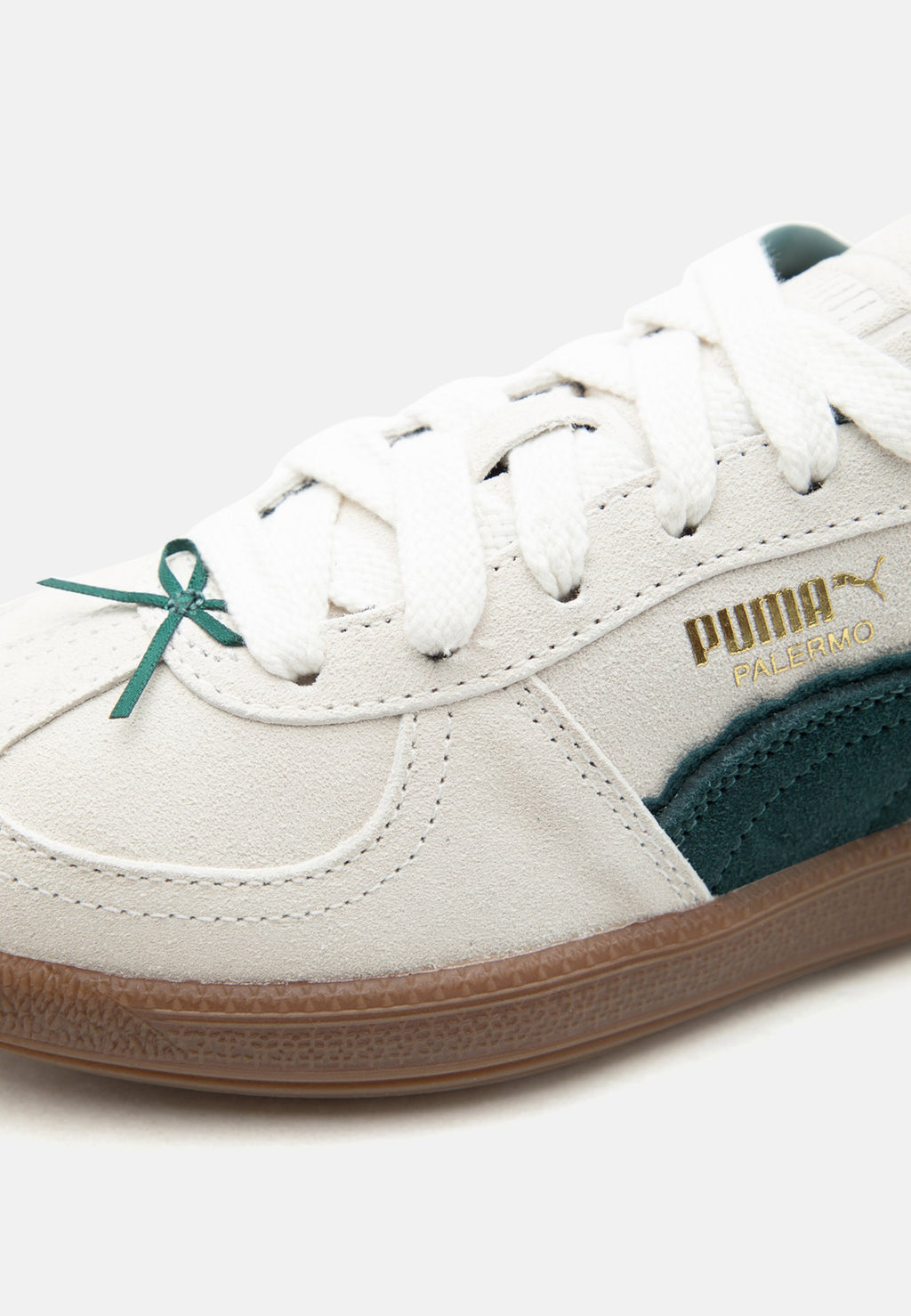 PALERMO BOW - Trainers - warm white/green terrain/gold-coloured