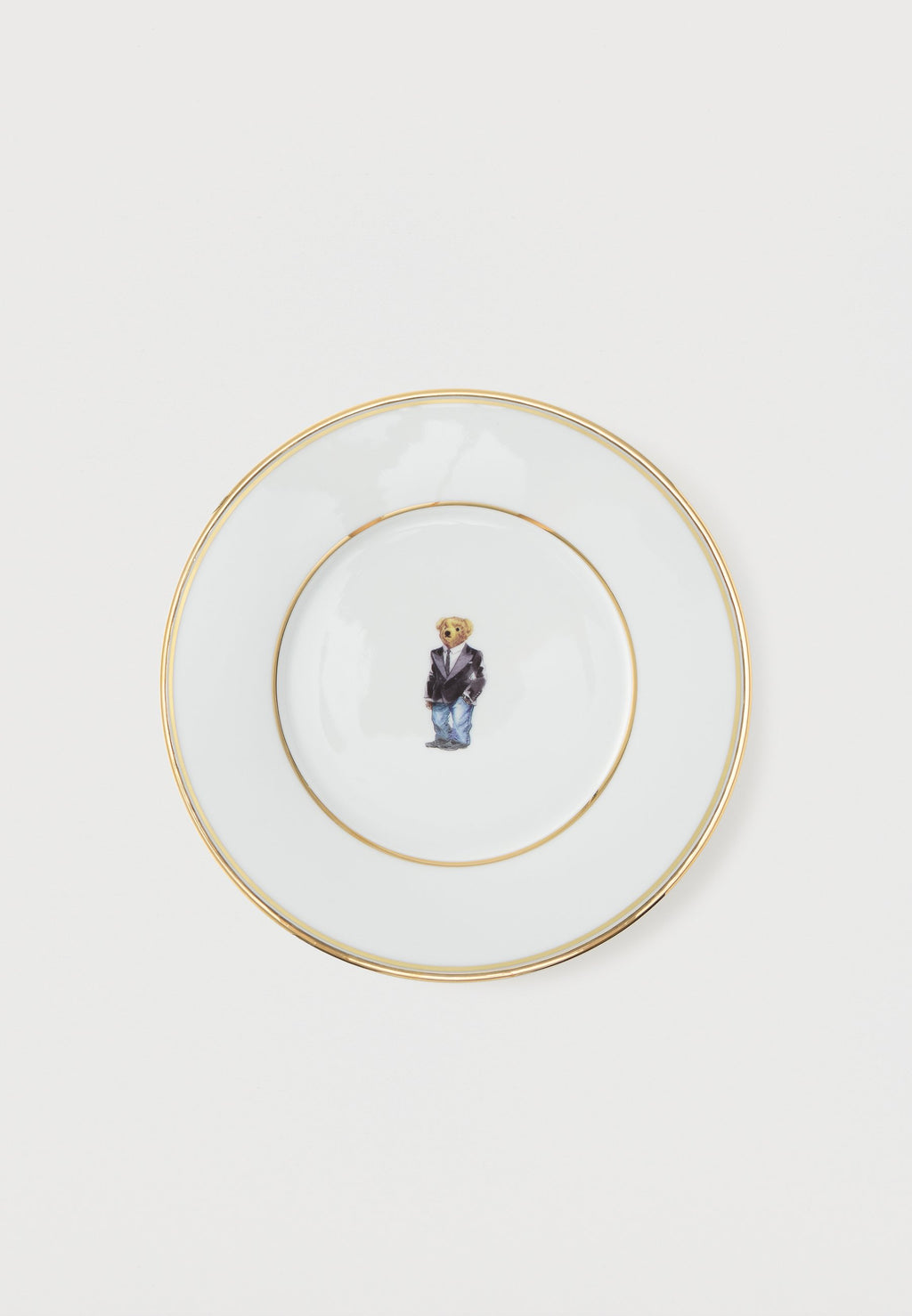 WILSHIRE TUXEDO 4 PACK - Plate - white/gold-coloured