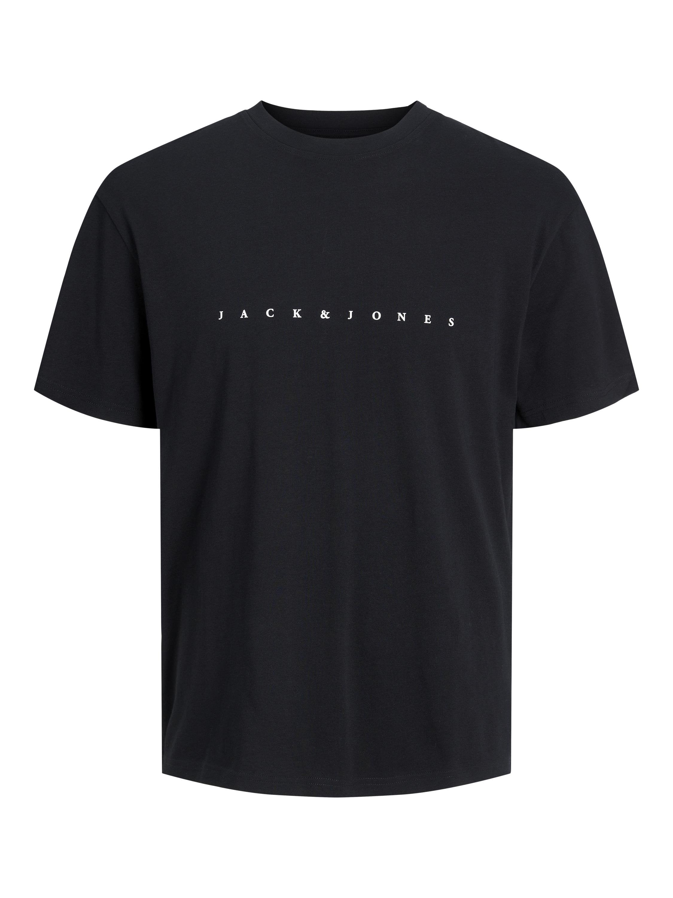 JJESTAR JJ TEE SS NOOS - Print T-shirt - black