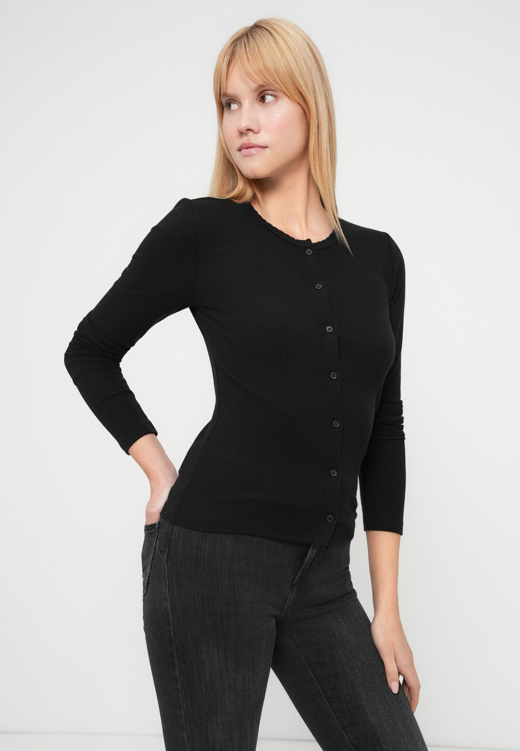 CREW CARDI - Cardigan - black