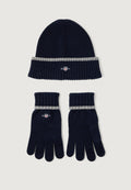 ESSENTIAL BEANIE AND GLOVE SET UNISEX - Gloves - marine