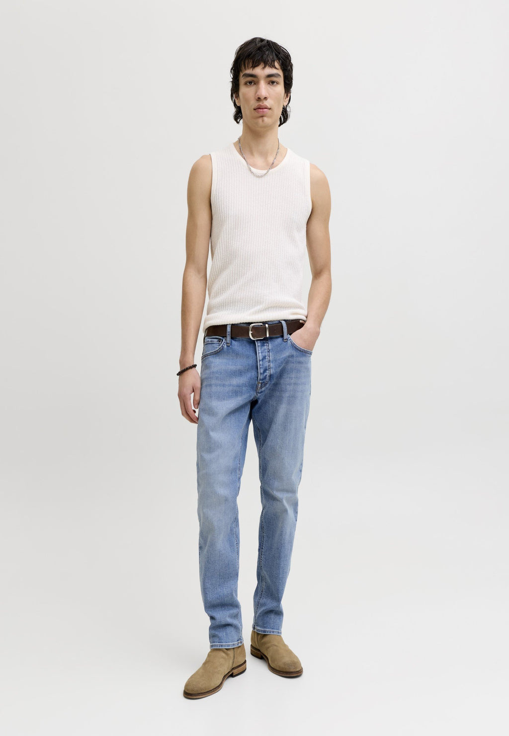 Tapered fit JJIMIKE JJORIGINAL ST 171 NOOS - Straight leg jeans - blue denim