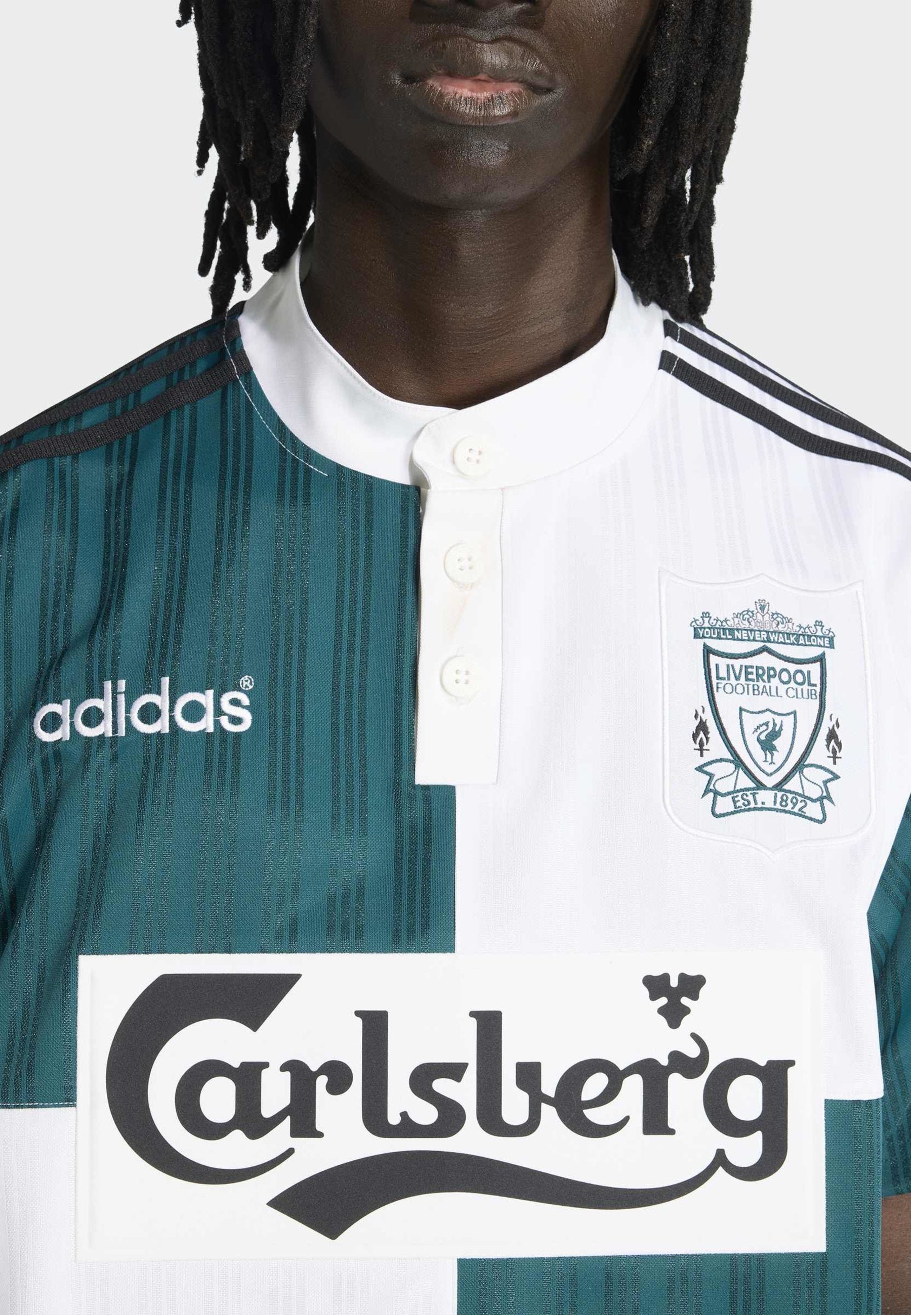 MAILLOT EXTÉRIEUR LIVERPOOL FC 95 - T-shirt imprimé - blanc/vert intense