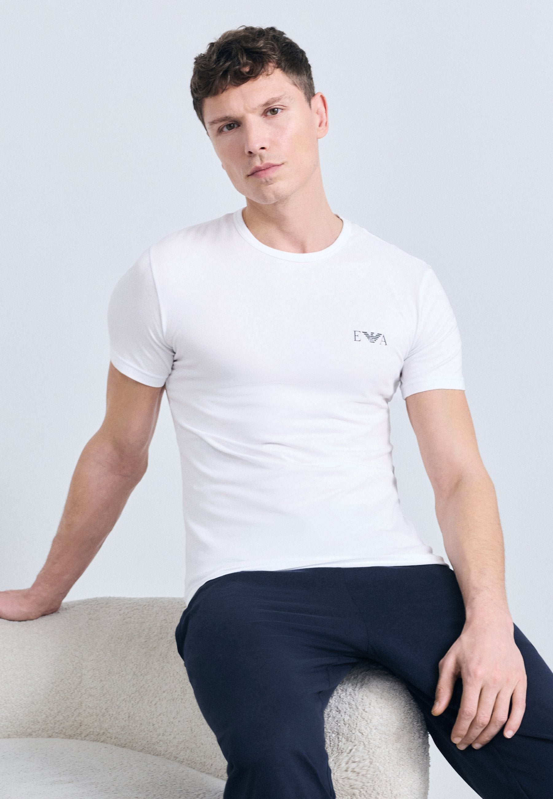 PARTE ALTA CREW NECK 2 PACK - Undershirt - blue/white