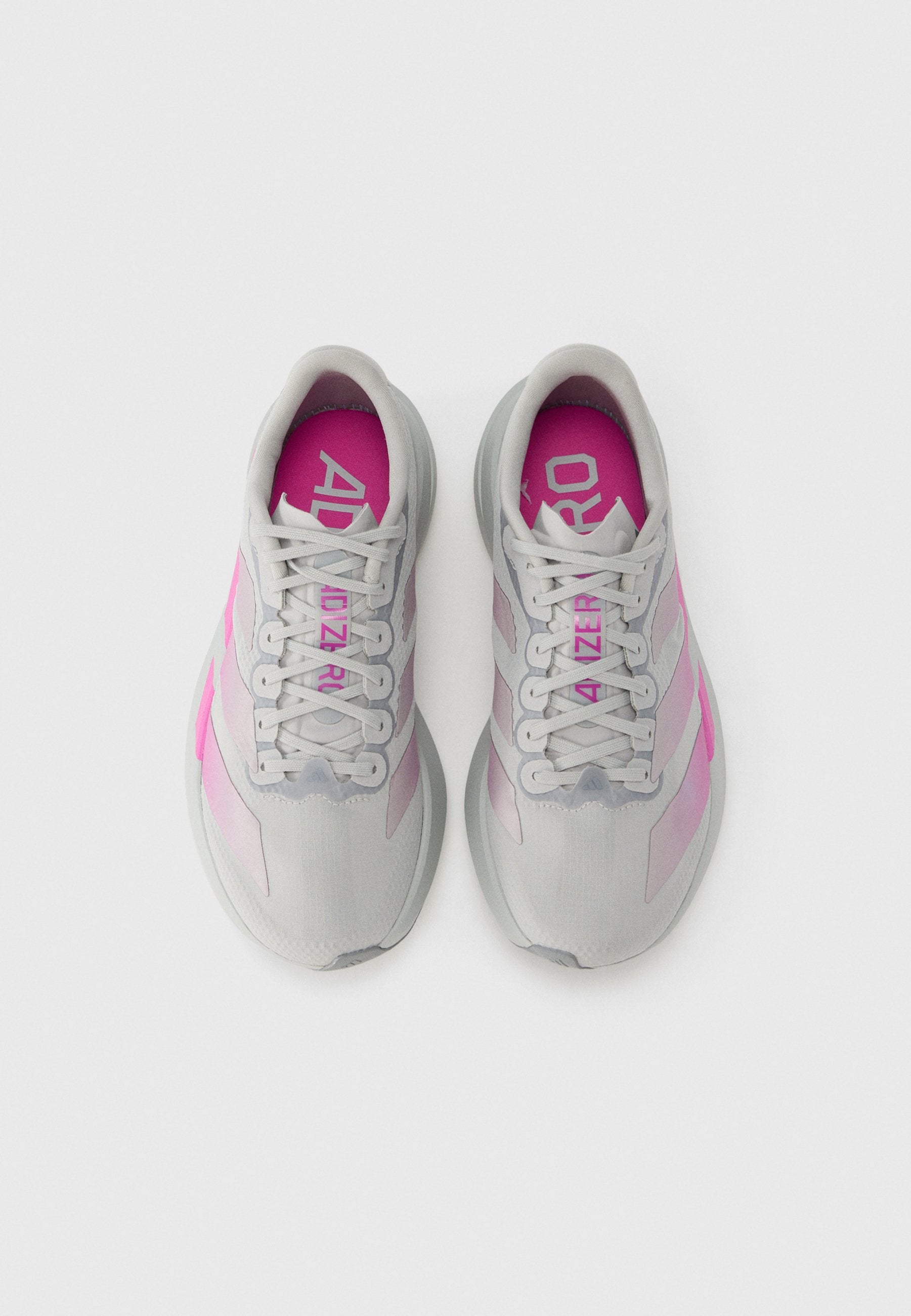 ADIZERO EVO SL WOVEN W - Road running shoes - grey/lucid fuchsia