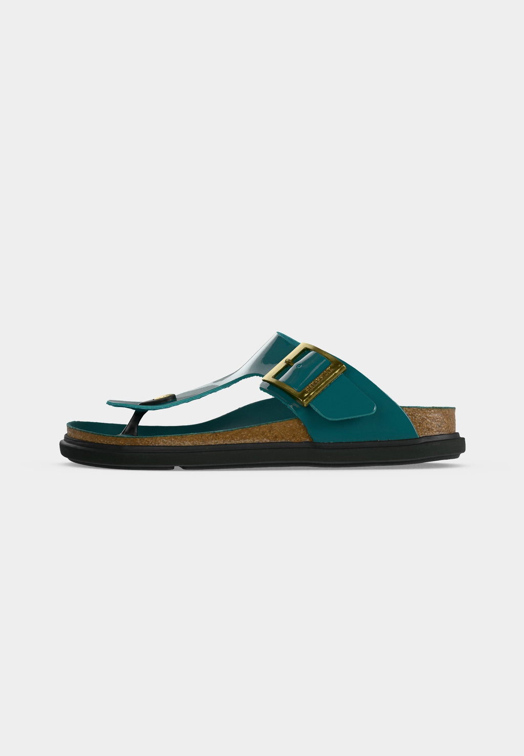 GIZEH LENA HEX CUPSOLES NARROW - Sandales à entre-doigts - bleu sarcelle foncé