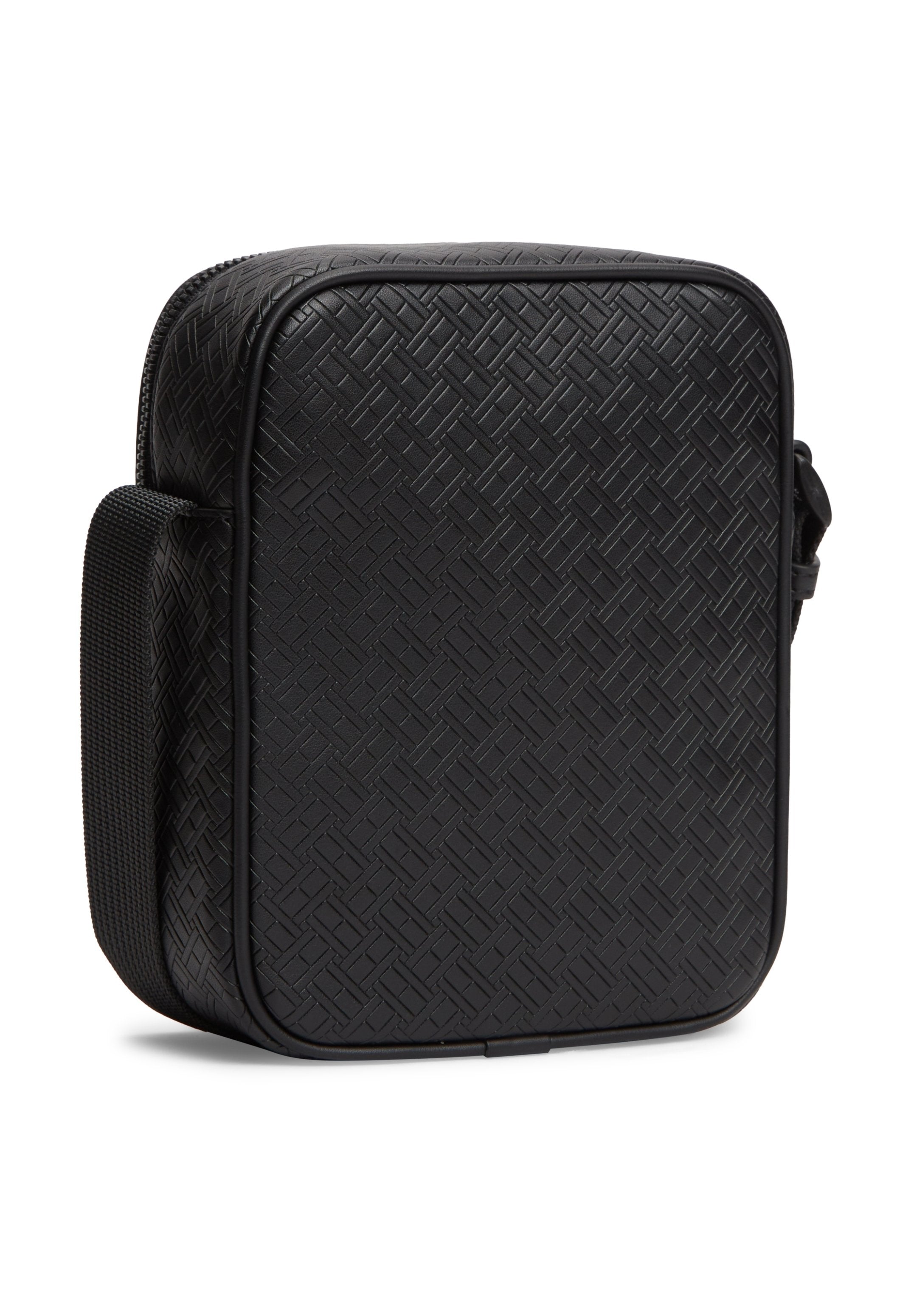 EMBOSSED FLAG CROSSBODY REPORTER BAG - Cross body bag - black