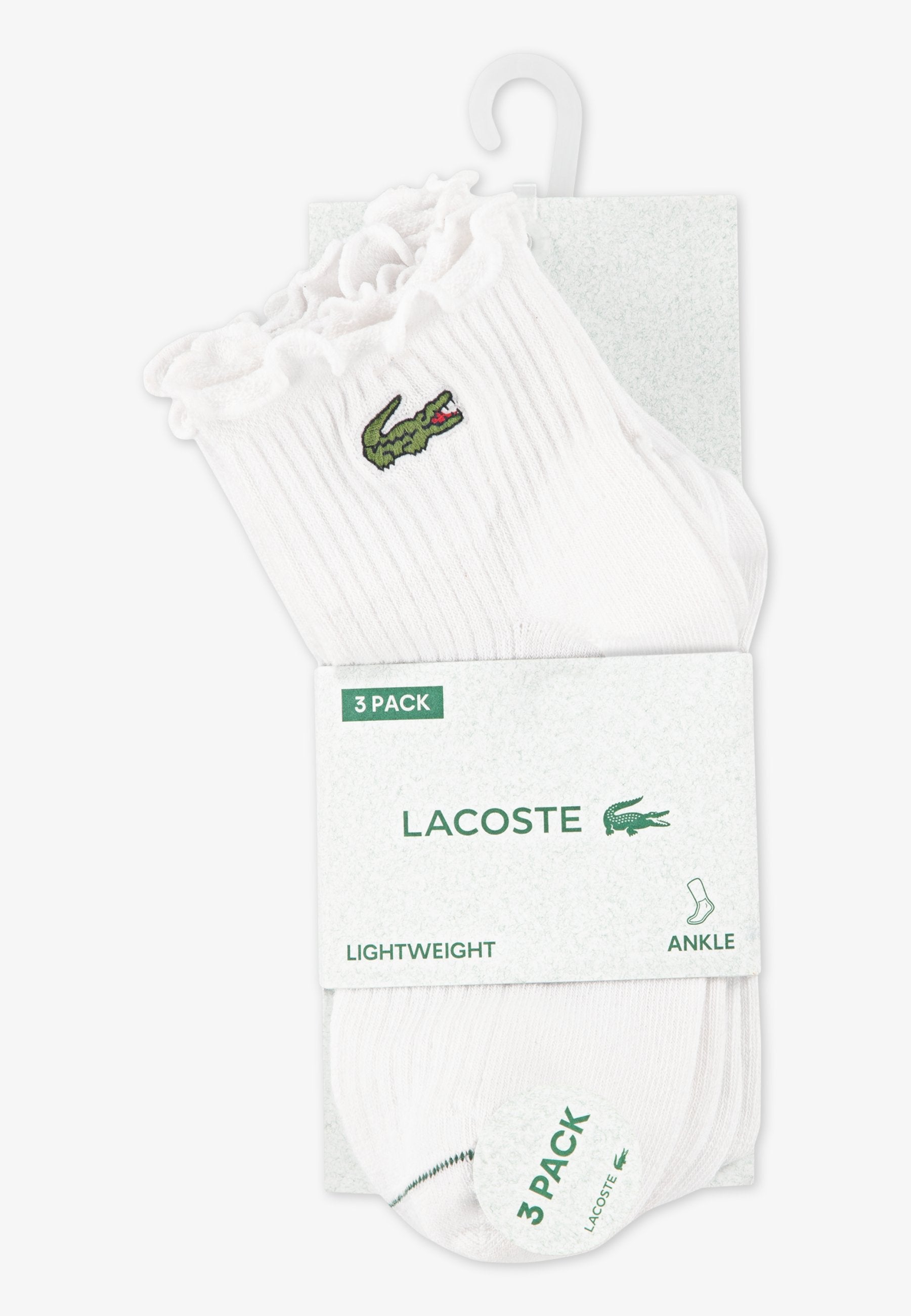 RUFFLE QUARTER UNISEX 3 PACK - Socks - blanc