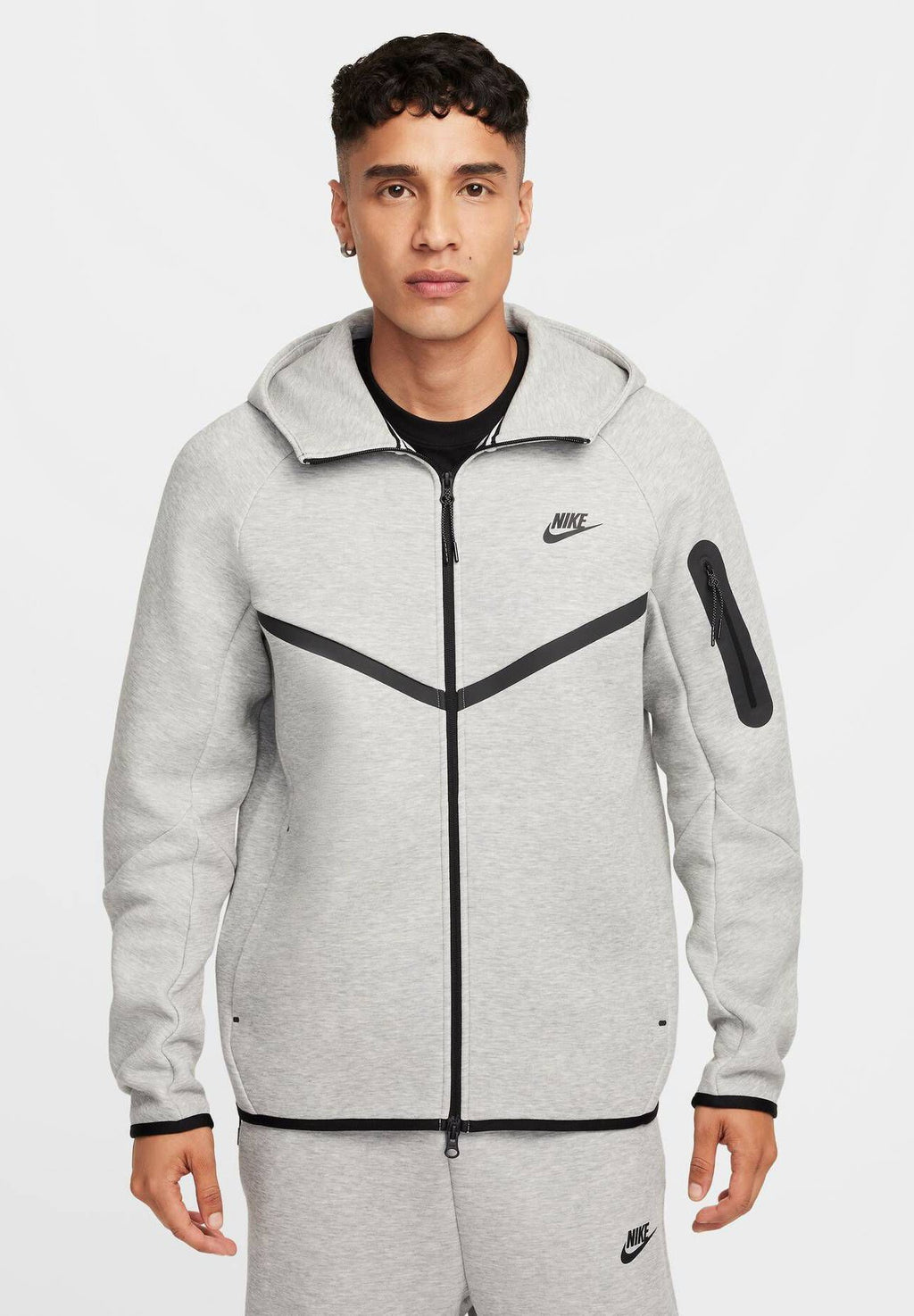 Fleece jacket - dk grey heather black