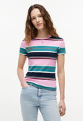 SLIM FIT - Print T-shirt - pink daisy/multi-colored