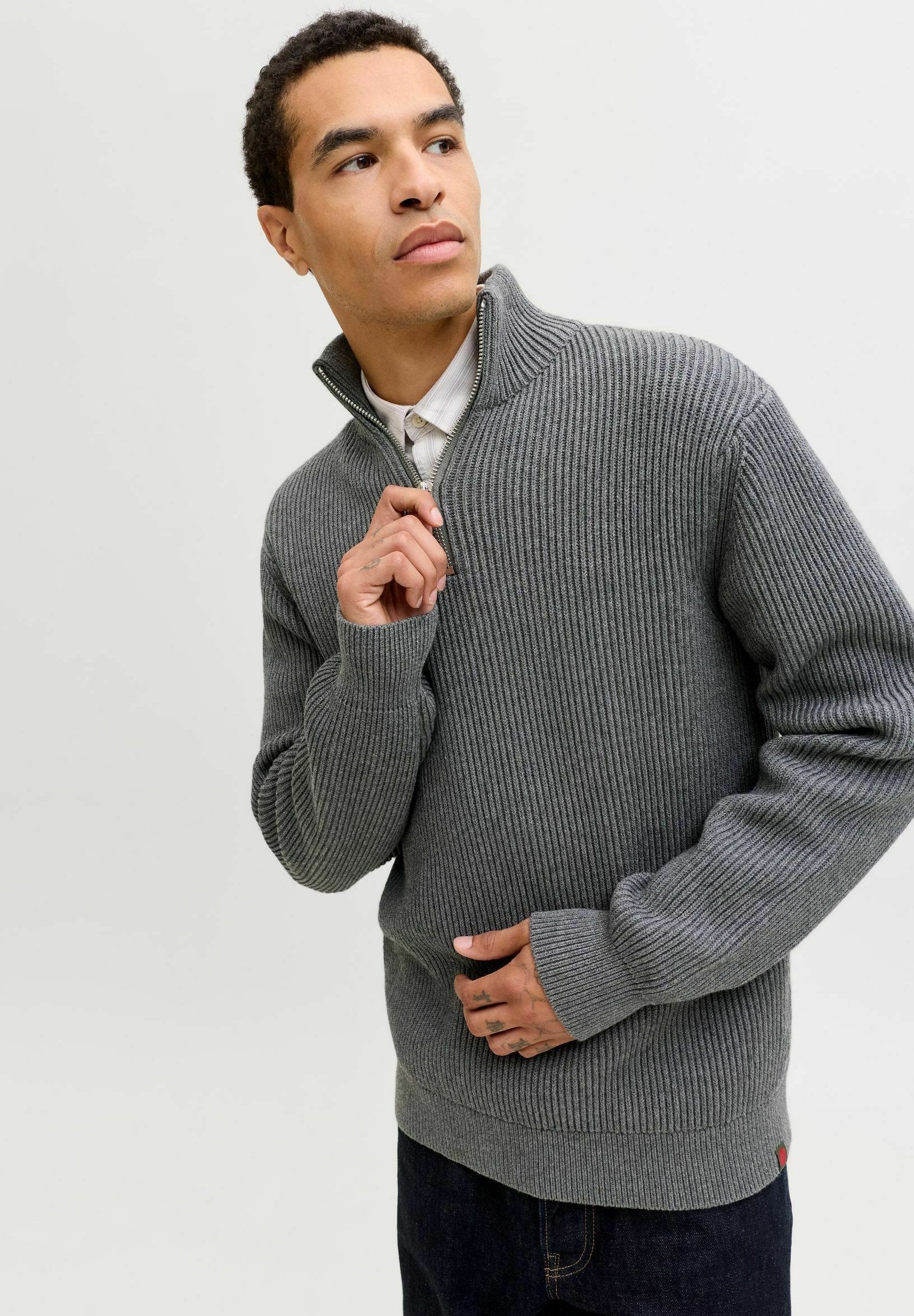 Quarter zip RDD Plain Quarter zip - Jumper - grey melange