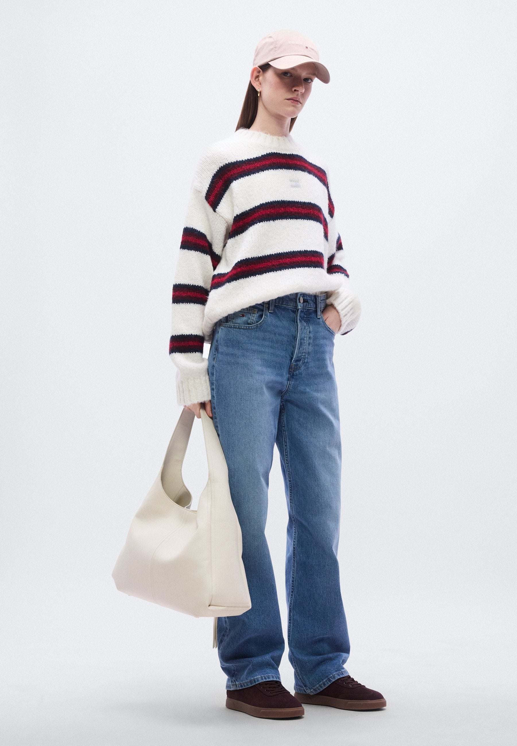 HIGH RISE SLIM STRAIGHT LEG JEANS - Relaxed fit jeans - denim medium
