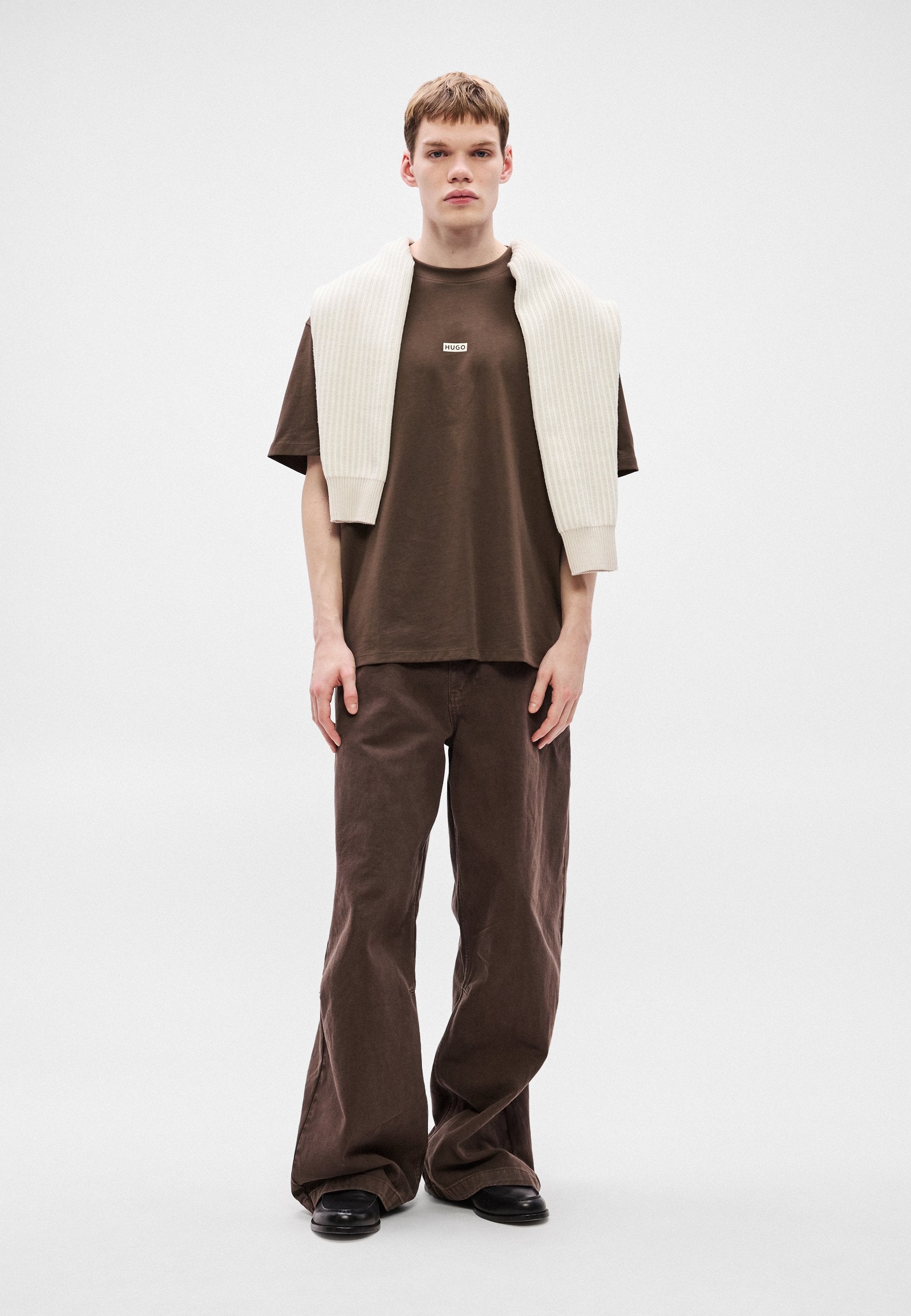 NALONO - Print T-shirt - dark brown