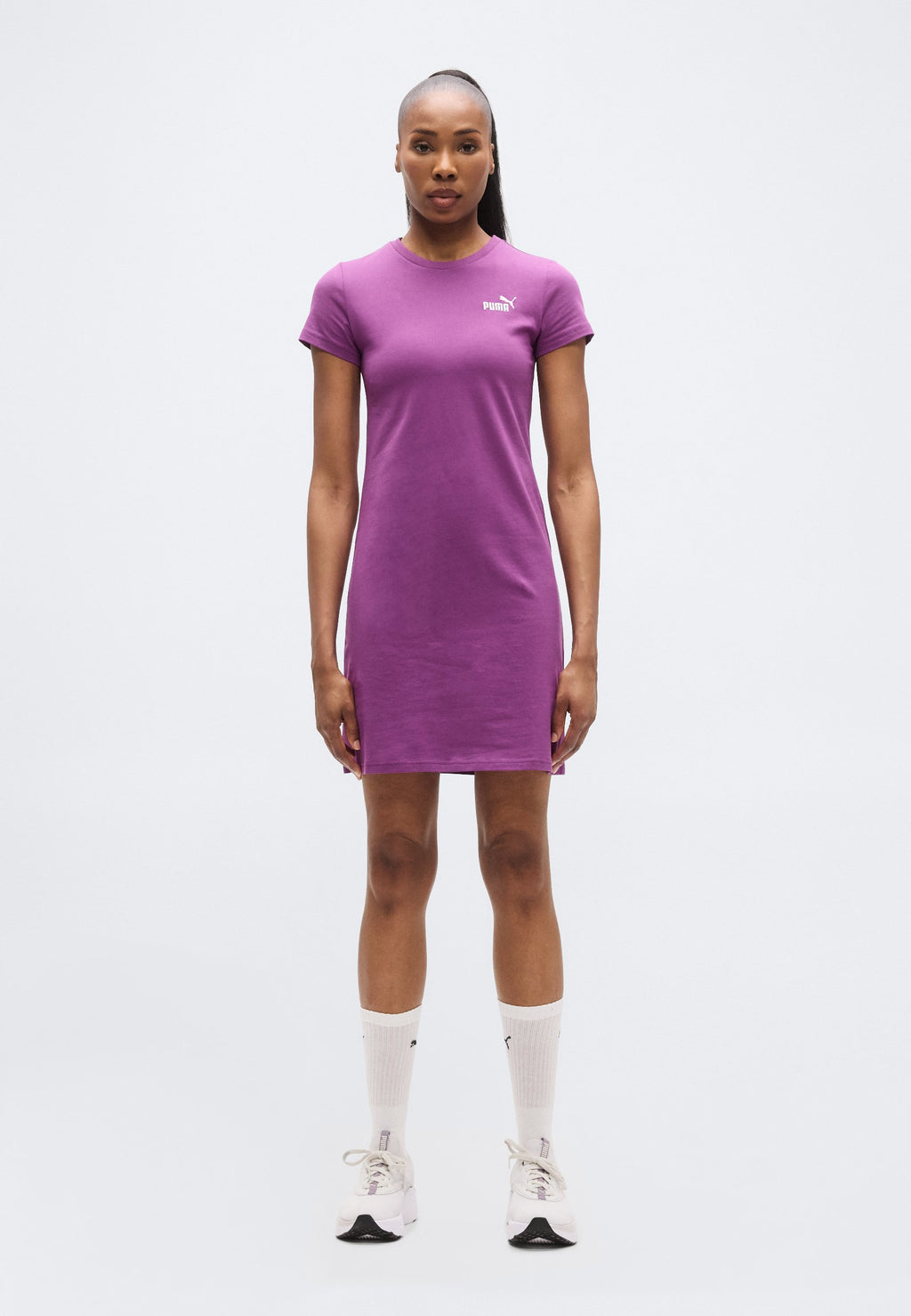 ESS SMALL NO. 1 LOGO SLIM - Jersey dress - plum wine
