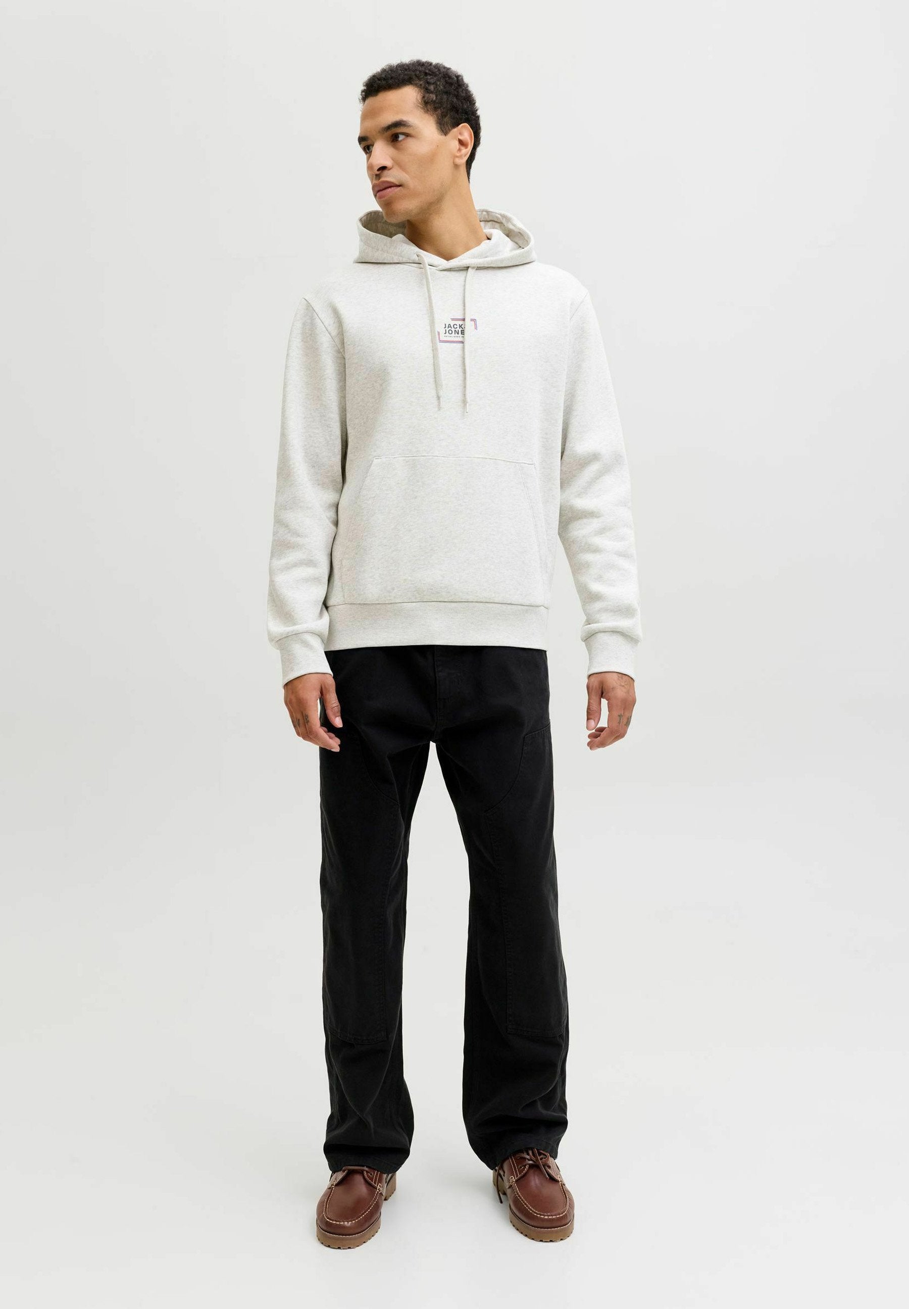 Logo - Hoodie - white melange