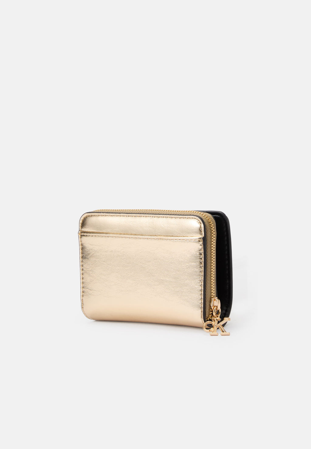 METALLIC FLAP ZIP AROUND - Wallet - gold-coloured