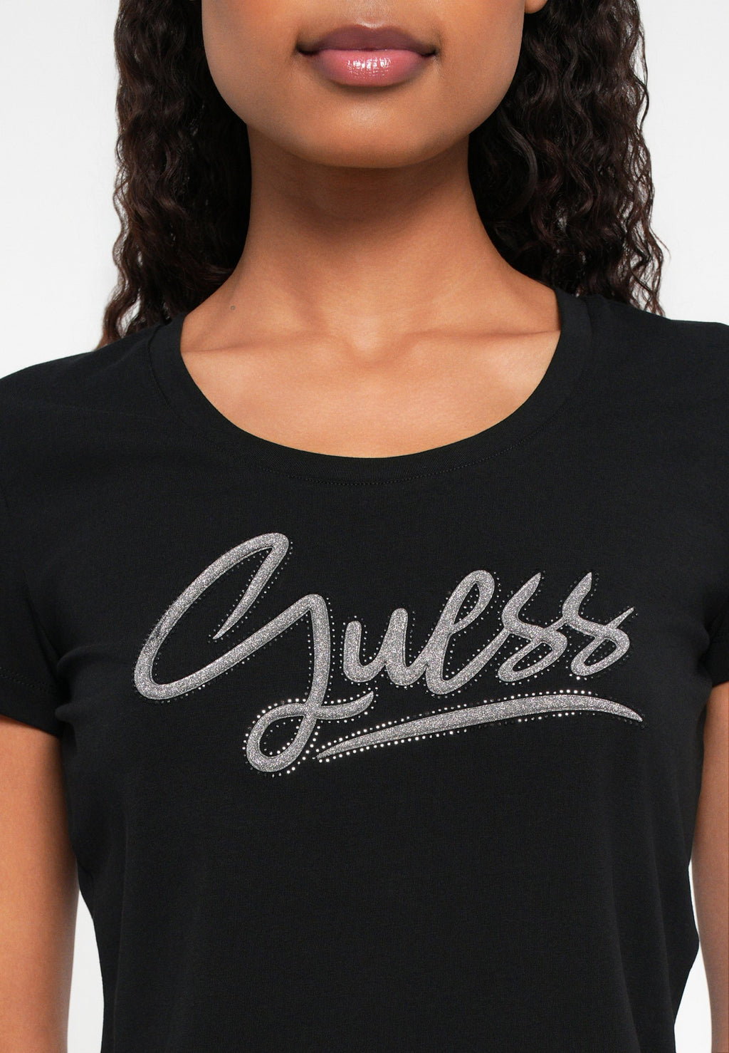SCRIPT TEE - Print T-shirt - jet black