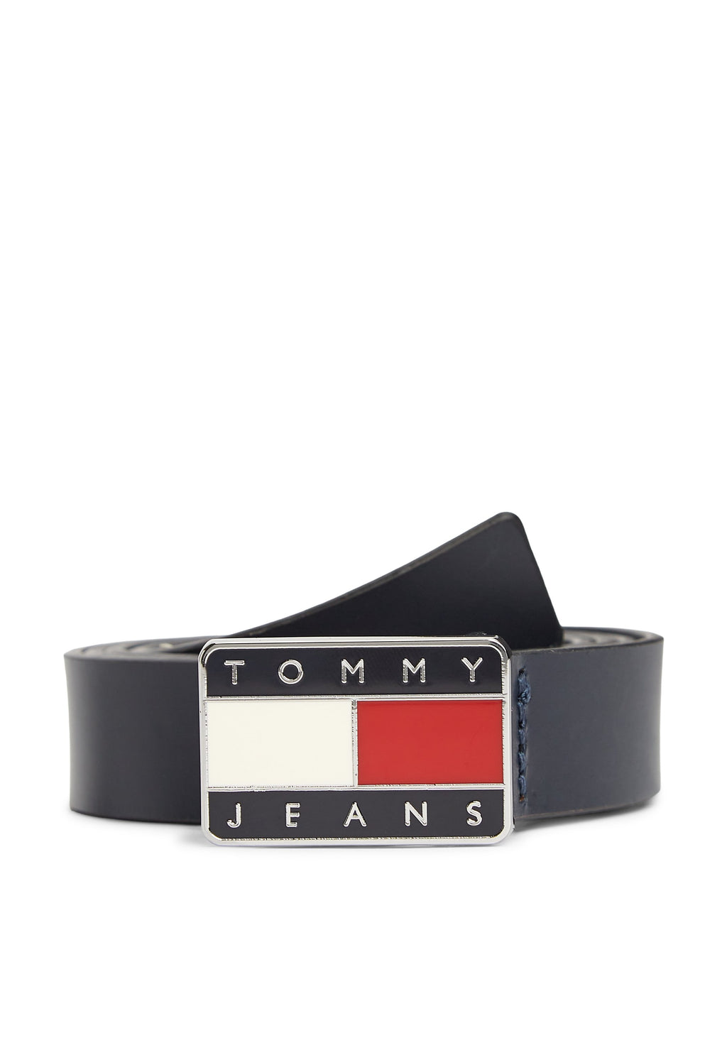 CEINTURE EN CUIR AVEC BOUCLE ET PLAQUE PATRIMOINE - Ceinture - bleu marine nuit noire