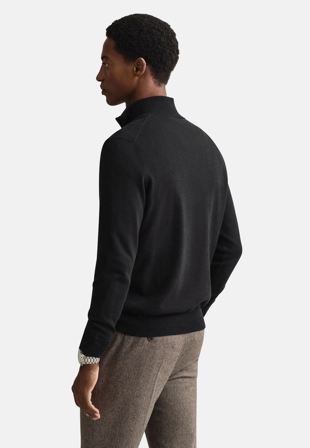 CLASSIC COTTON HALF ZIP - Jumper - black