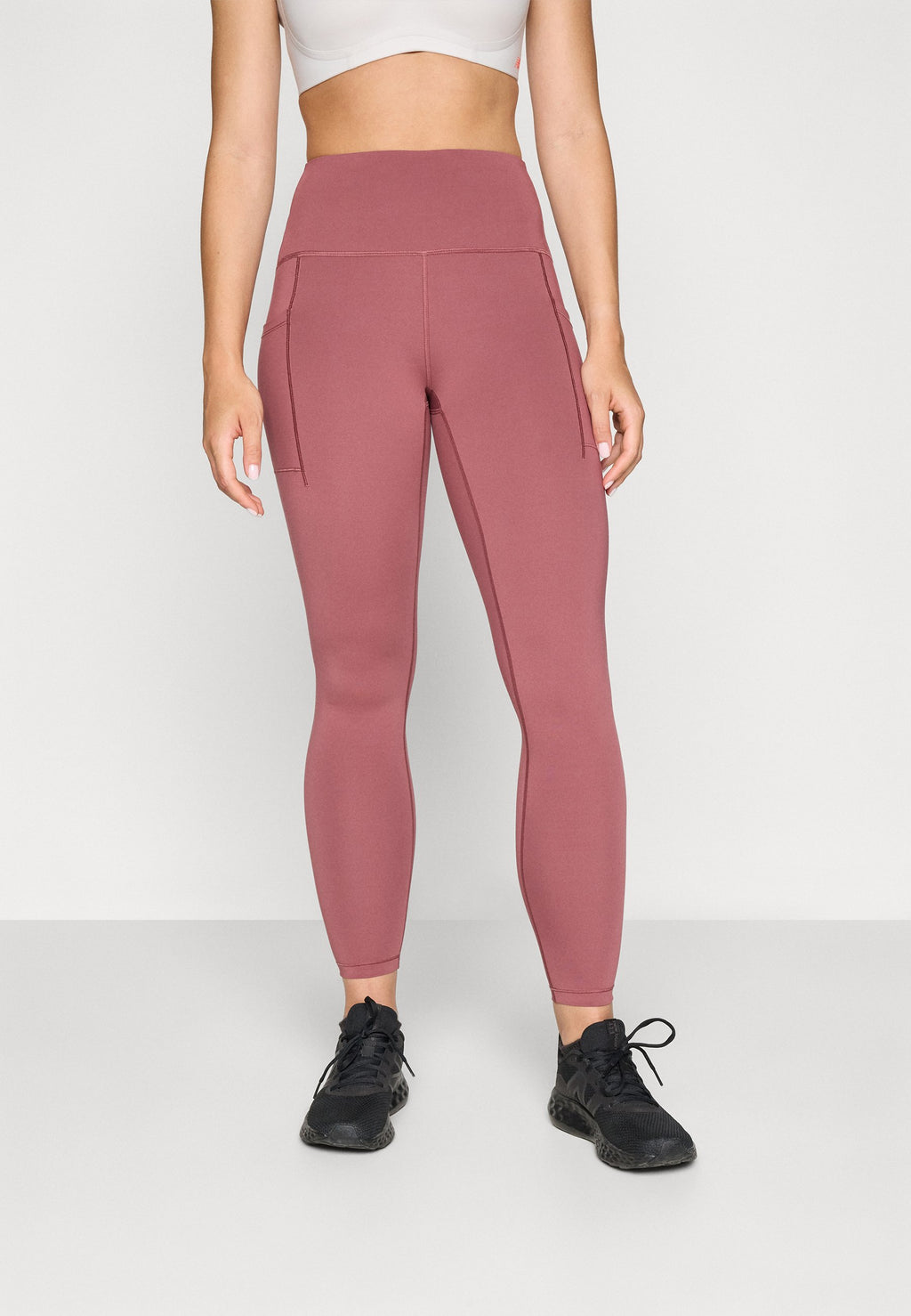 NB SLEEK POCKET HIGH RISE LEGGING 25' - Leggings - washed burgundy