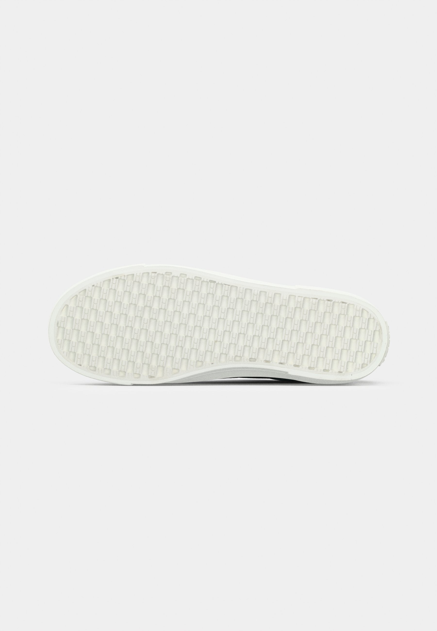 METALLIC LOGO PLATFORM TRAINERS WITH LEATHER - Trainers - black/ancient white