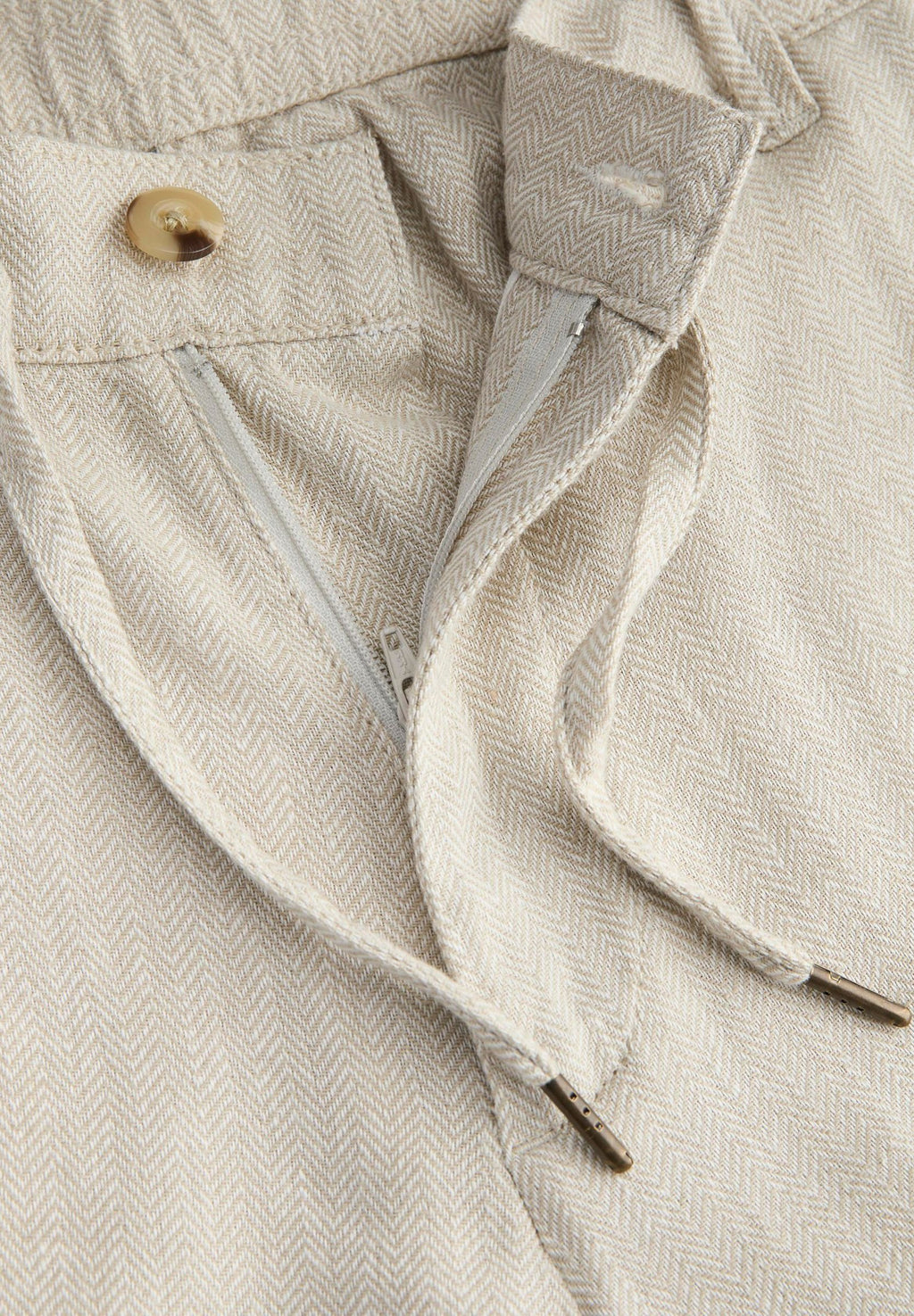 Tapered Fit - Shorts - vetiver detail herringbone