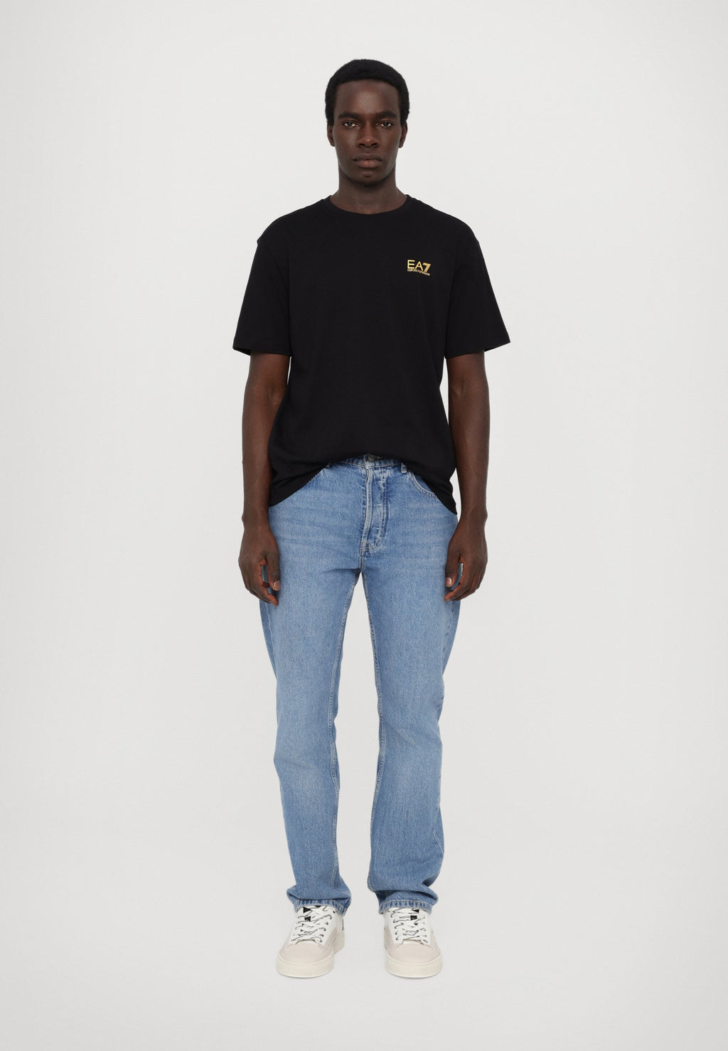 Print T-shirt - black/gold