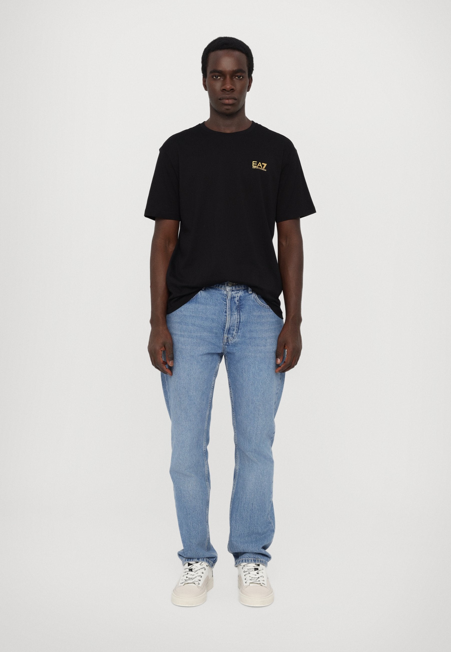 Print T-shirt - black/gold