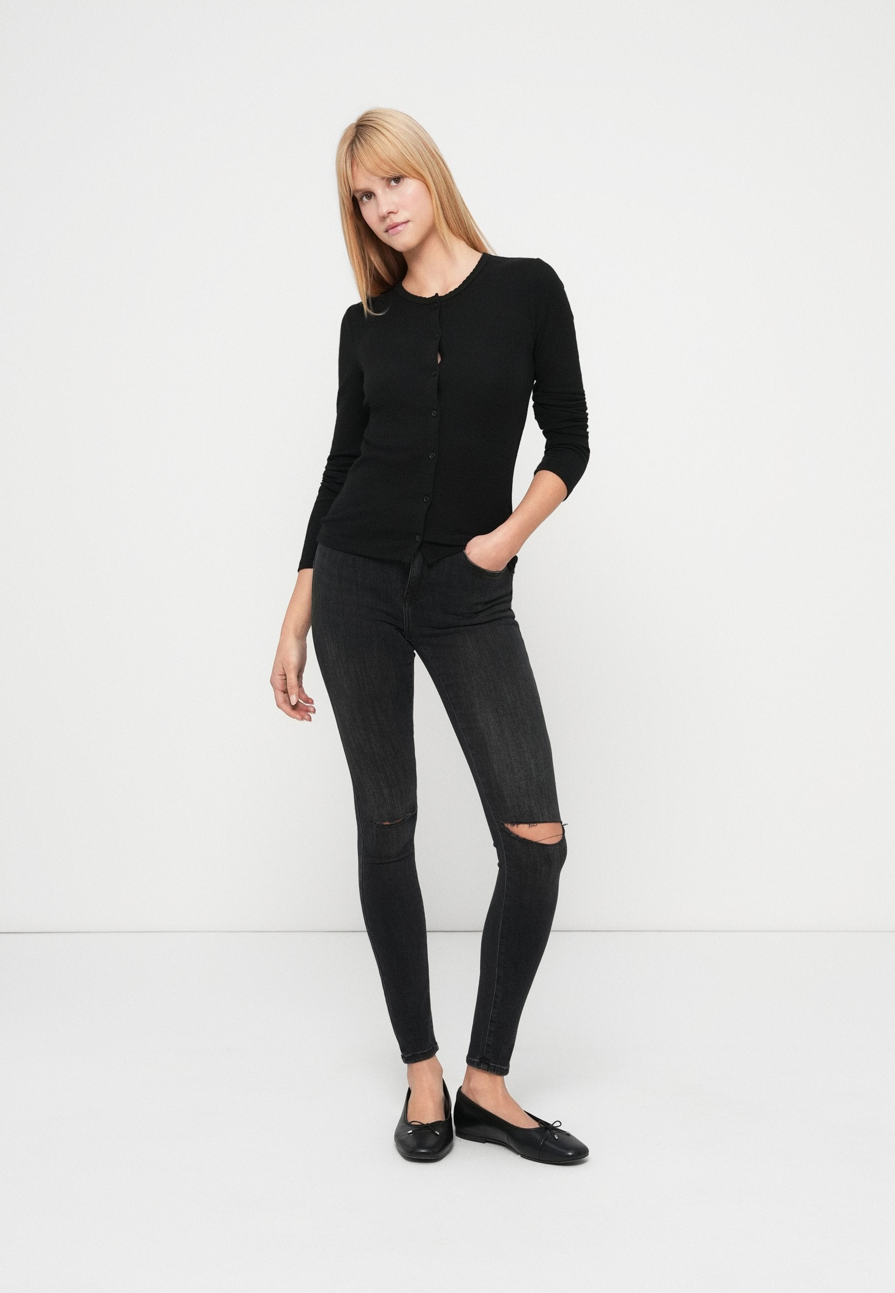 CREW CARDI - Cardigan - black
