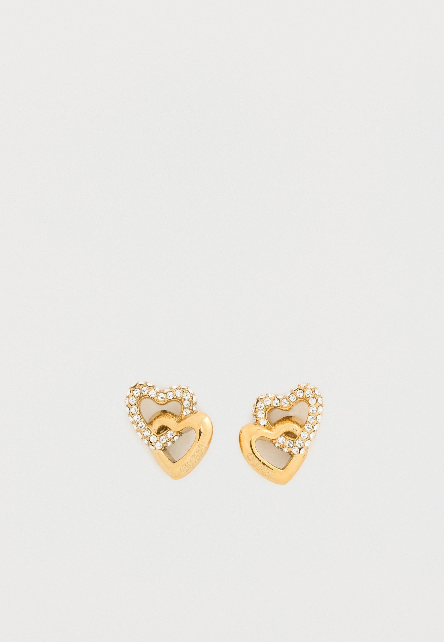 HEART LINKS STUDS - Earrings - yellow gold-coloured