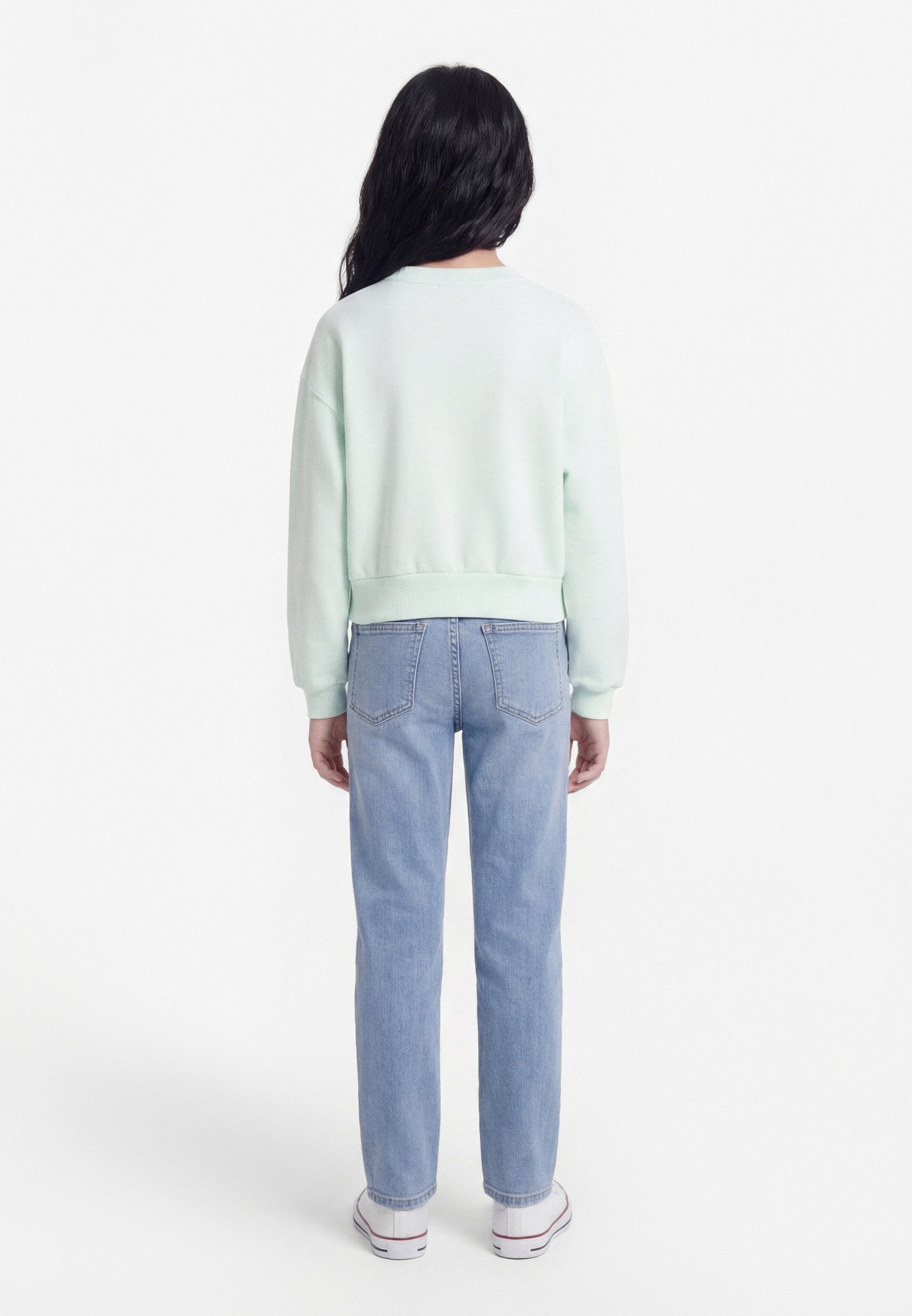 CLUB - Sweatshirt - barely green/white