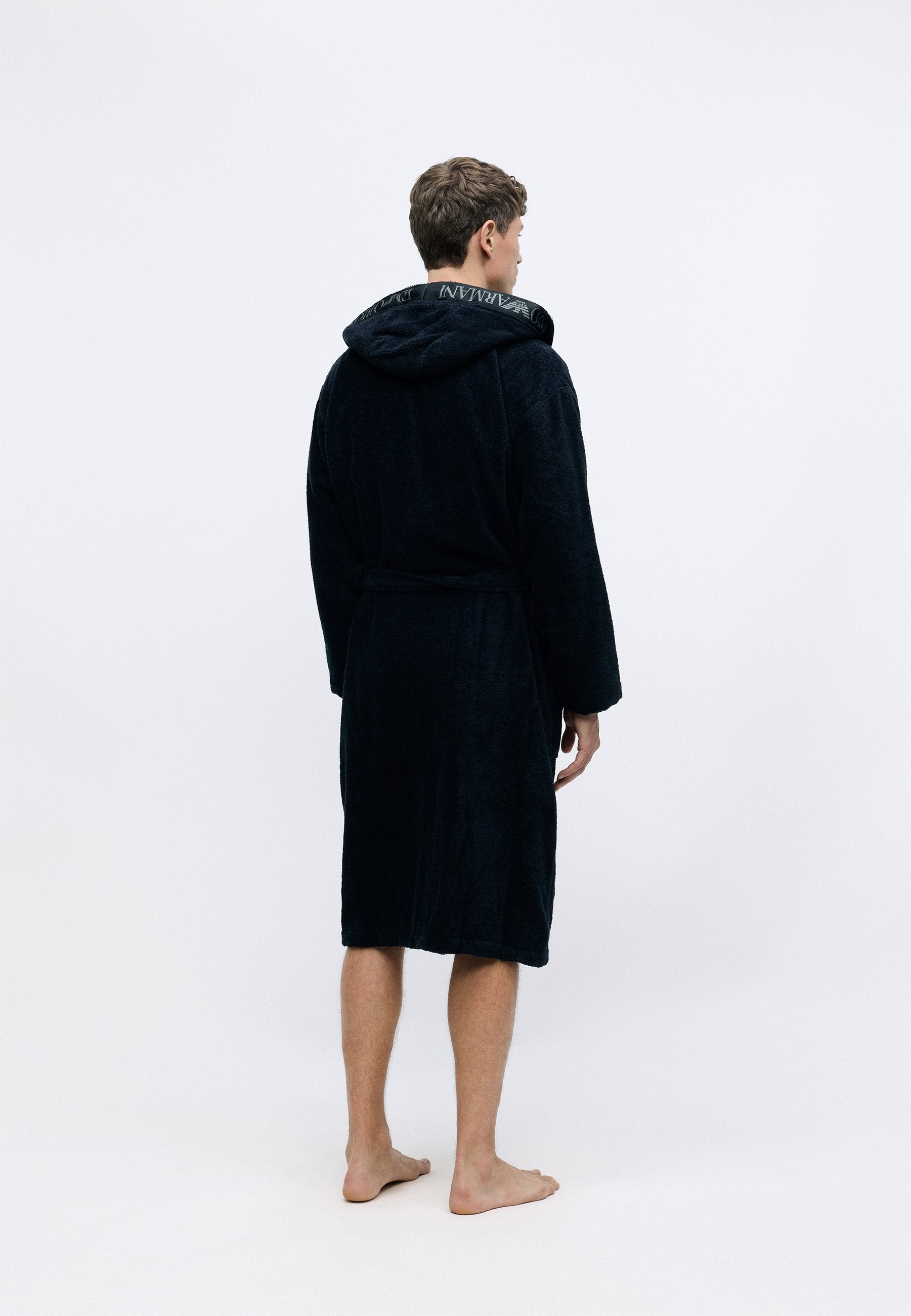 SPONGE BATHROBE - Dressing gown - black