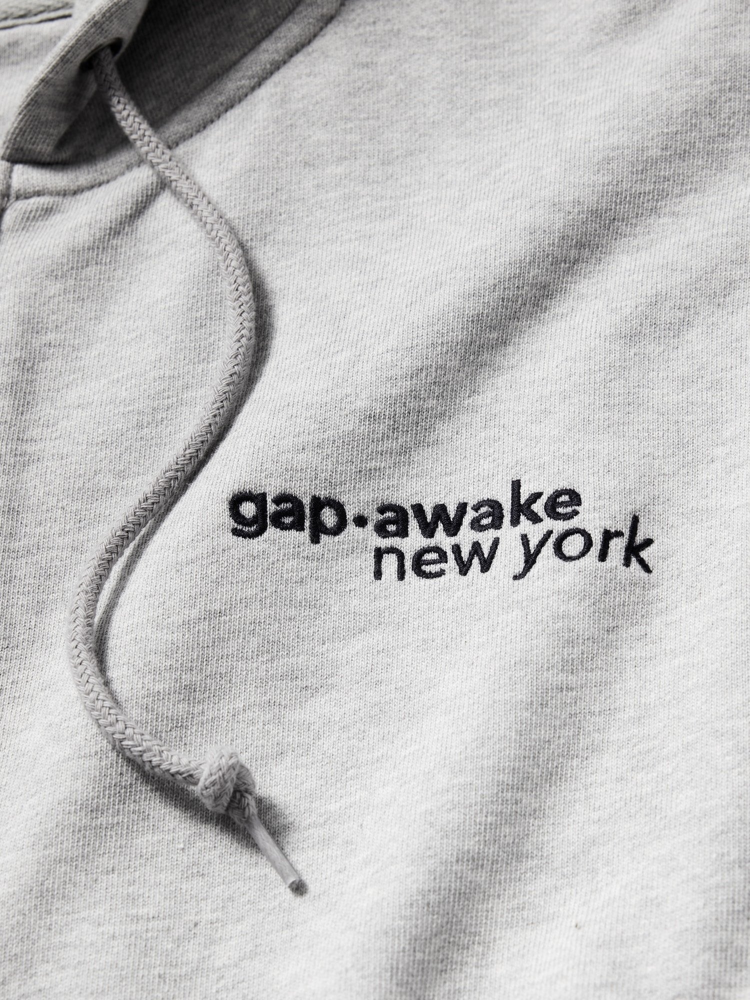 GAP AWAKE NY HEAVYWEIGHT OVERSIZED LOGO ZIP HOODIE - Sweat-shirt zippé - gris clair chiné