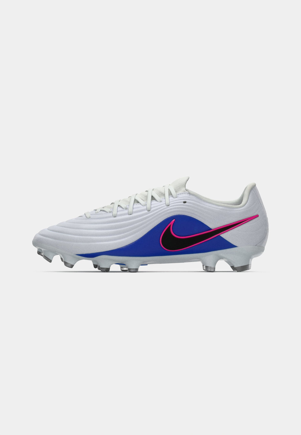 أحذية كرة القدم TIEMPO MAESTRO ACADEMY FG/MG UNISEX - العشب الصناعي - أبيض/أسود/أزرق متسابق/زهري متفجر