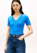 SLIM CODY V NECK - Basic T-shirt - blue orbit