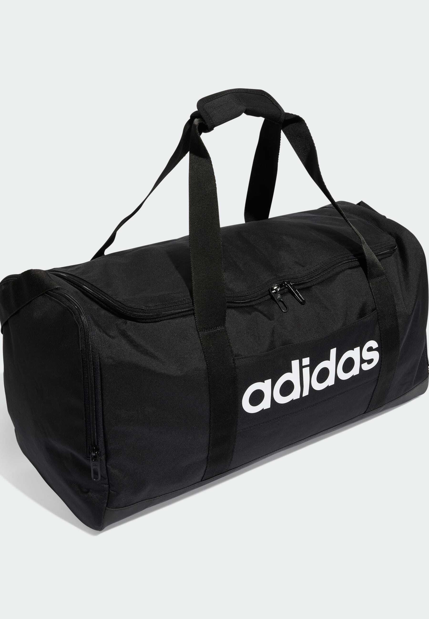 LINEAR DUFFEL MEDIUM UNISEX - Sports bag - black/white