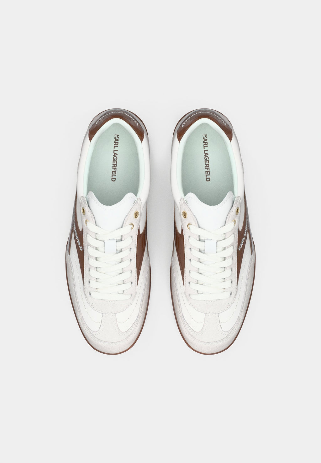 KANDIDATE LACE - Trainers - white/dark brown