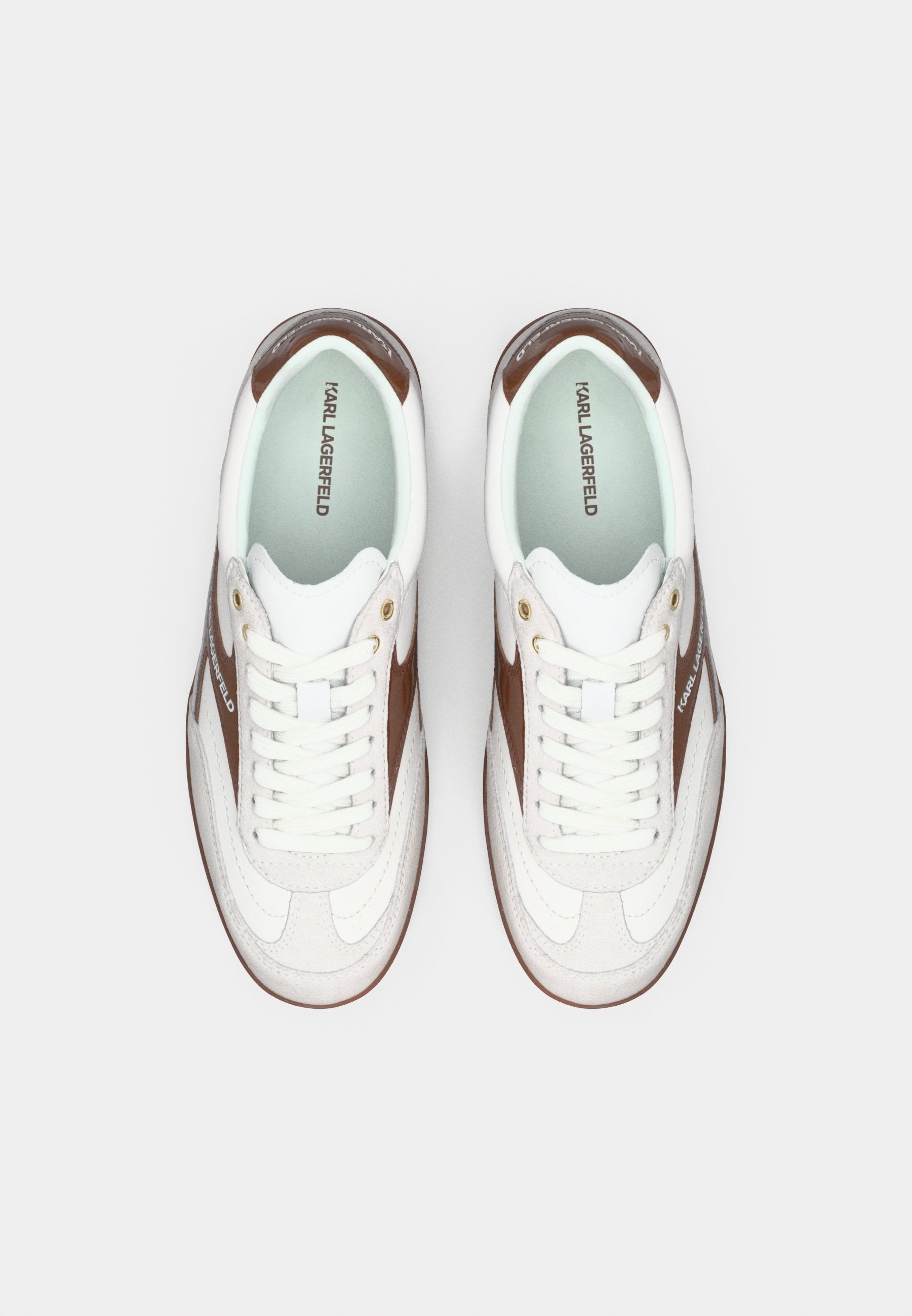 KANDIDATE LACE - Trainers - white/dark brown