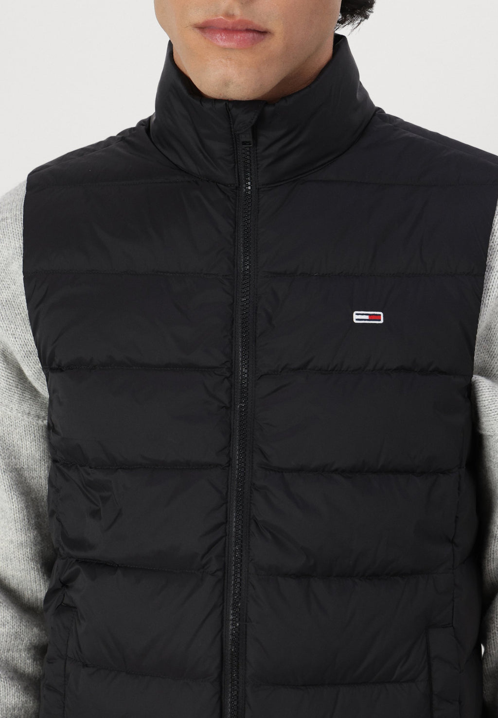 FLAG EMBROIDERY DOWN GILET - Waistcoat - black