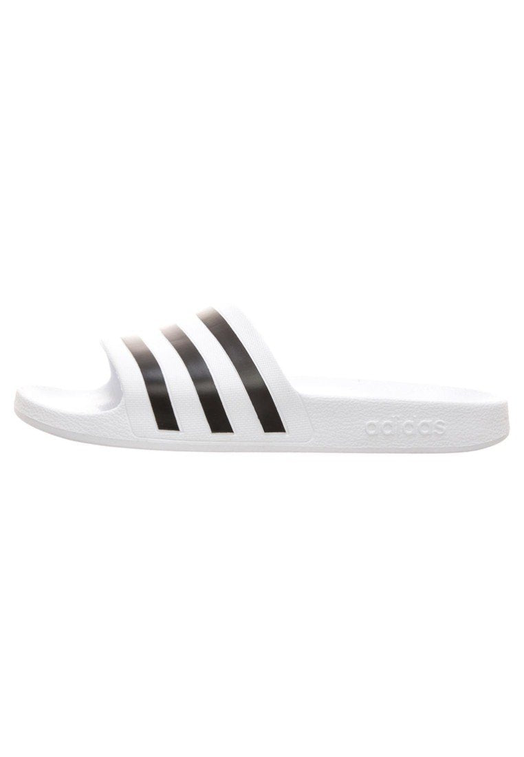 ADILETTE AQUA - Mules - blanc nuage   noir noyau   blanc nuage